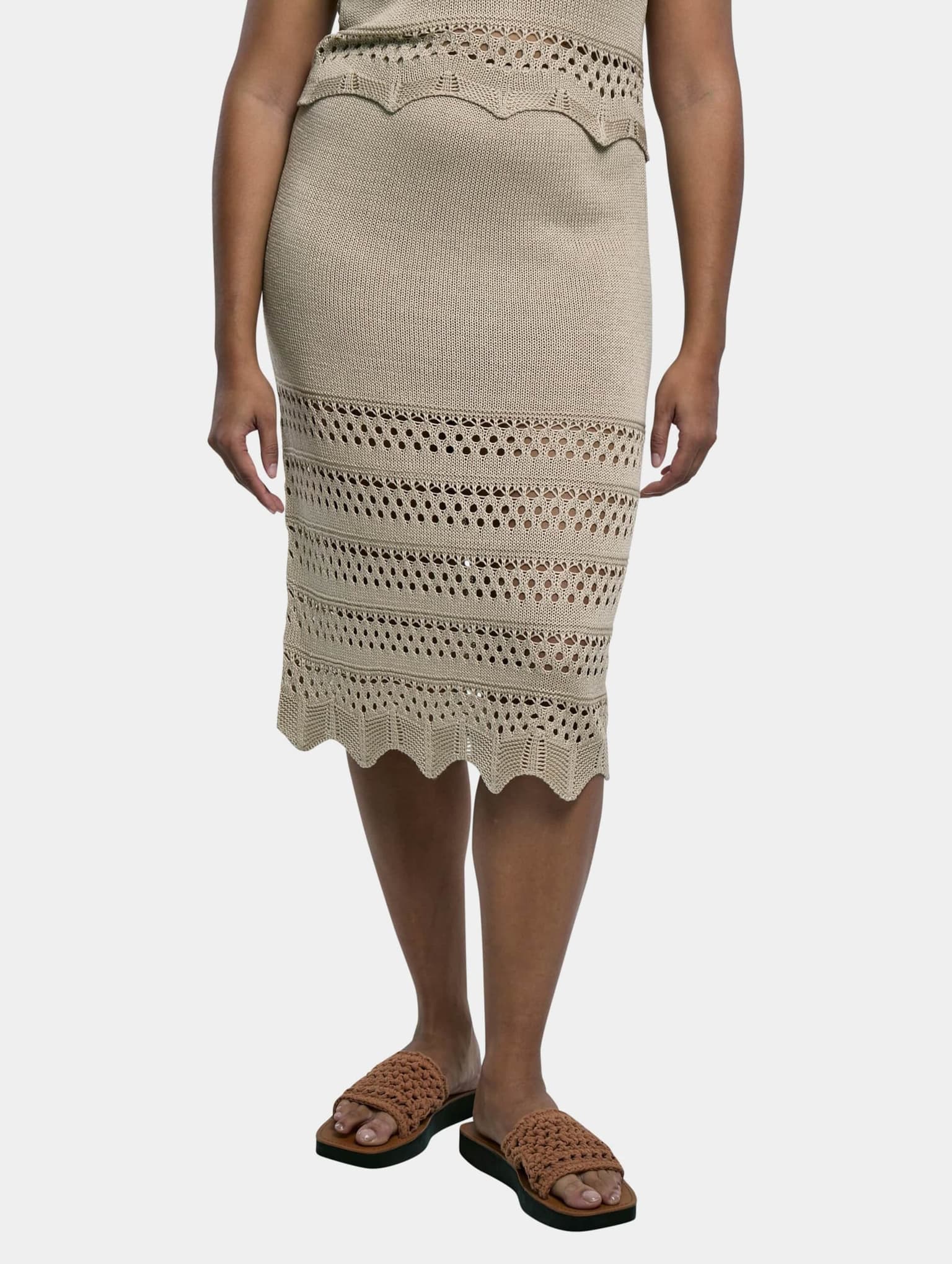 Urban Classics Ladies 3/4 Crochet Knit Skirt
