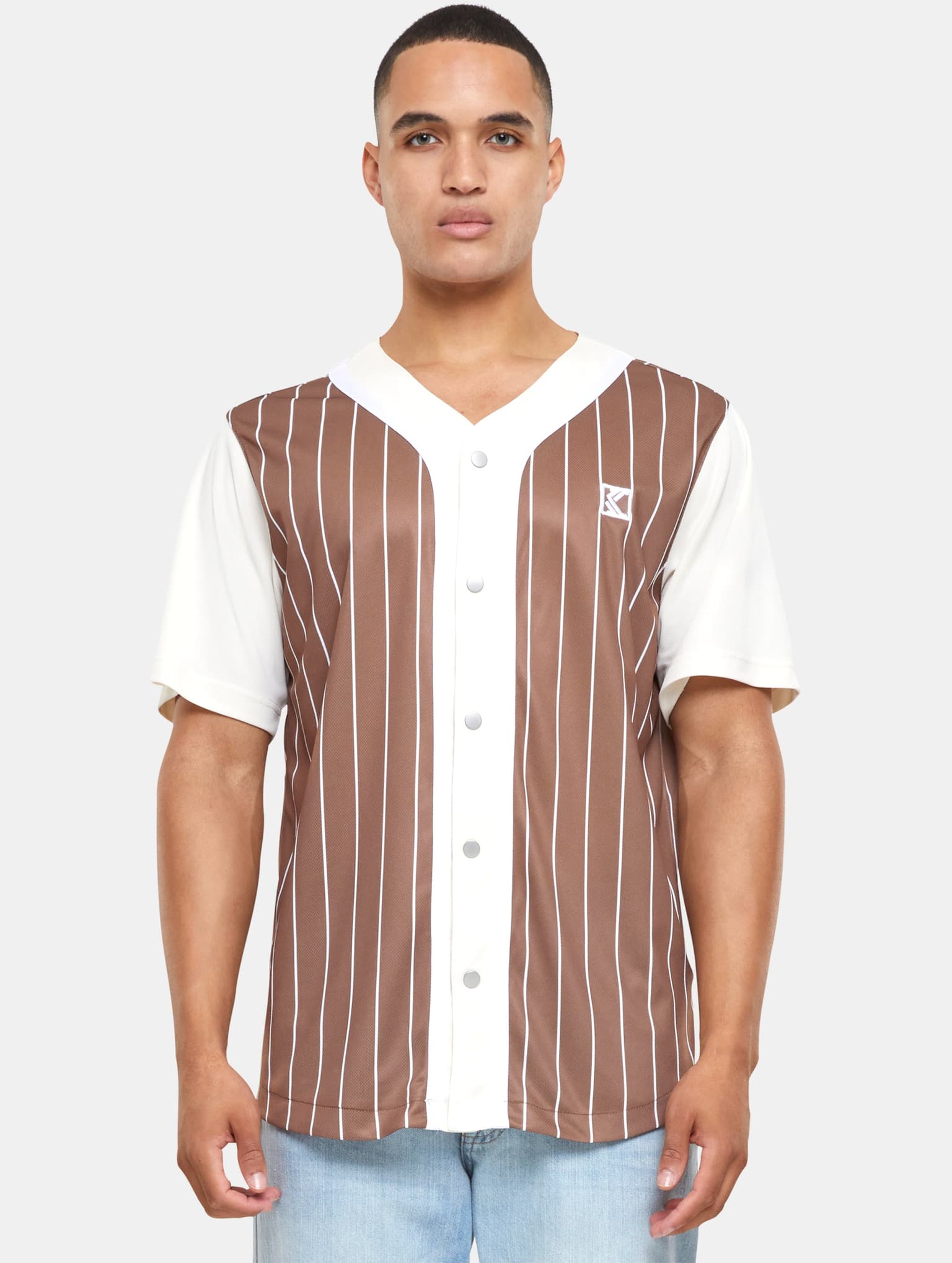 Karl Kani Og Block Pinstripe Baseball Shirt – Bild 3