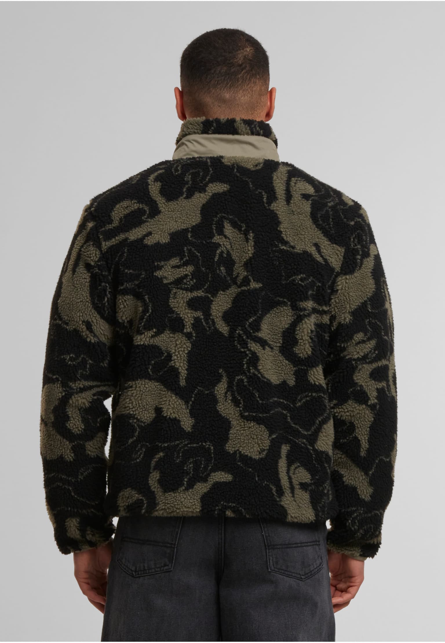 Urban Classics Pattern Teddy Trackjacket – Bild 2