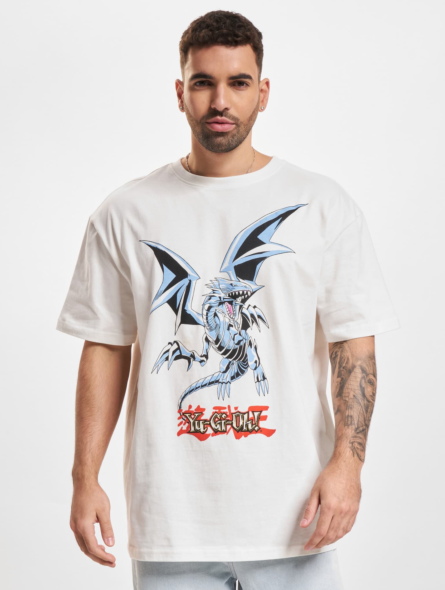 Mister Tee Upscale Yu-Ghi-Oh Blue Eyes White Dragon Heavy Oversize – Bild 4