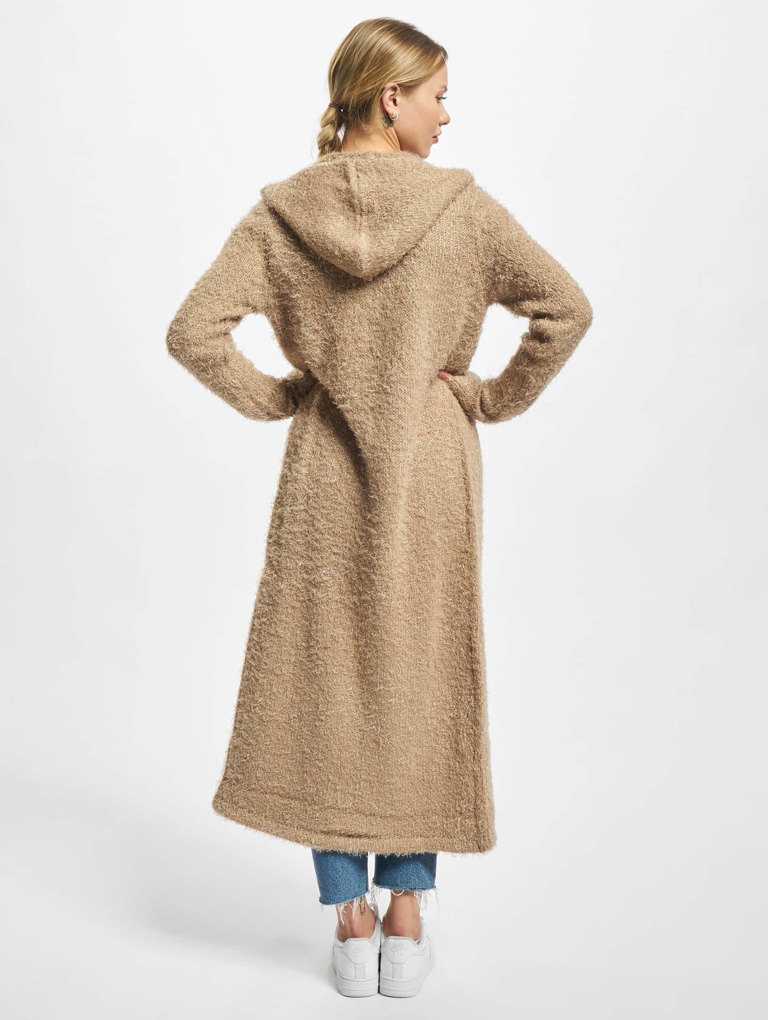 Urban Classics Ladies Hooded Feather Cardigan – Bild 2