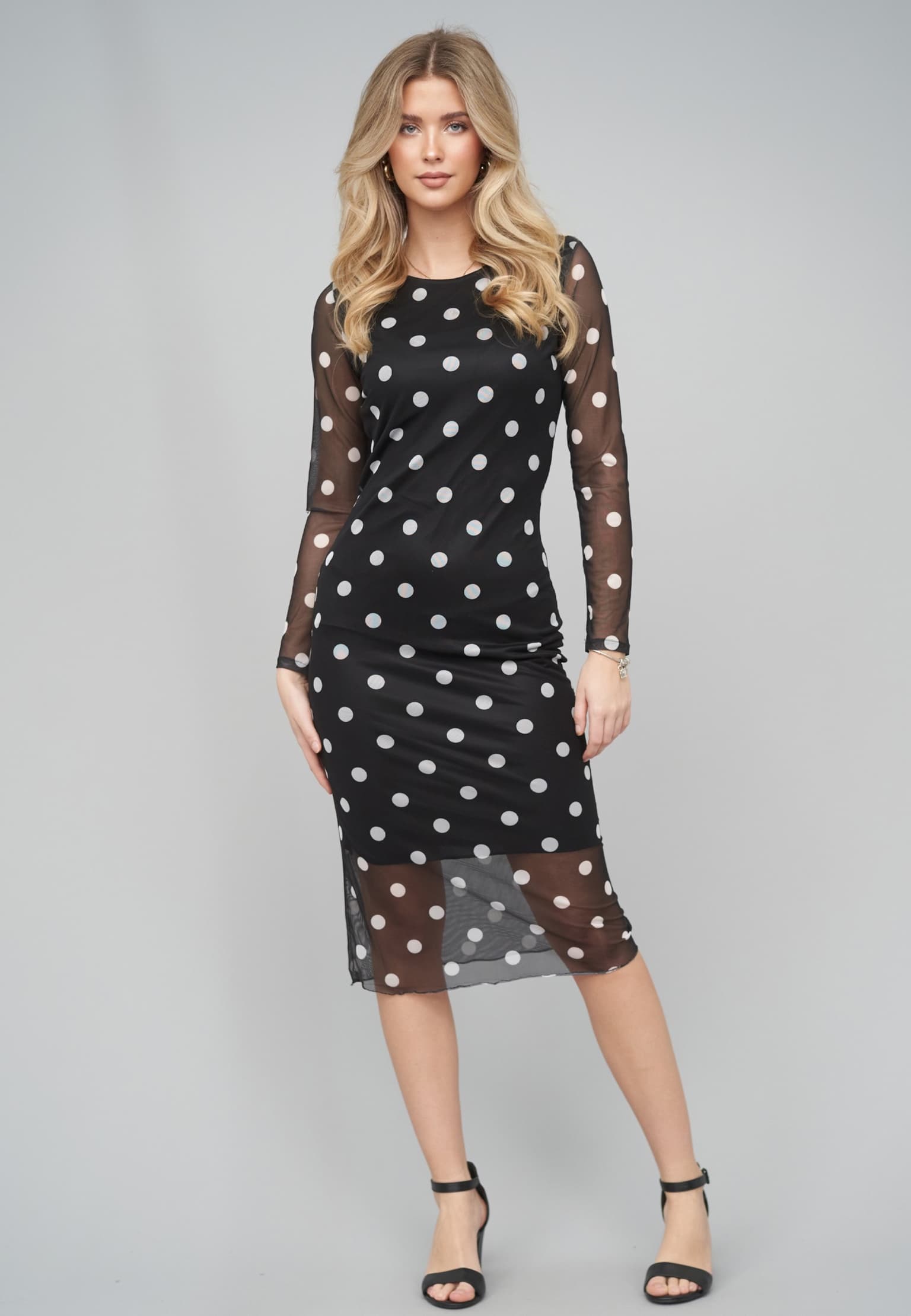 Cloud5ive Long-sleeve Dress Polka Dots