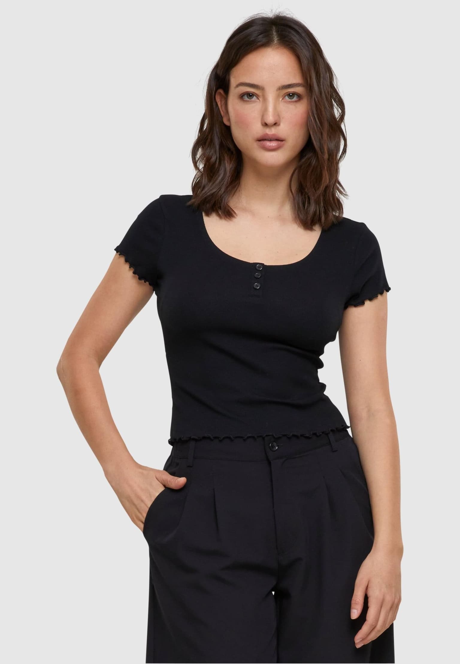 Urban Classics Ladies Rib Babylock Tee