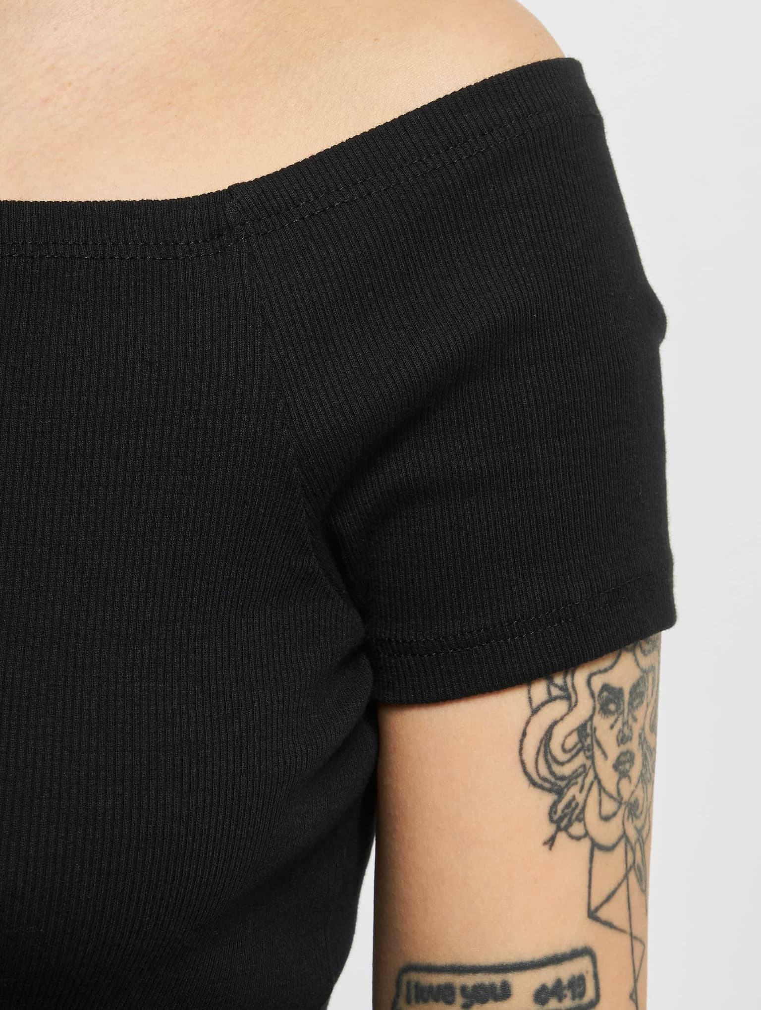 Urban Classics Ladies Off Shoulder Rib Tee – Bild 4