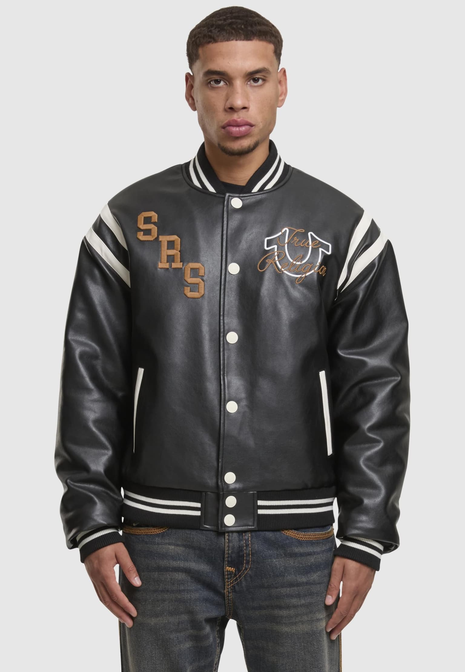 True Religion RETRO PU VARSITY JACKET – Bild 3
