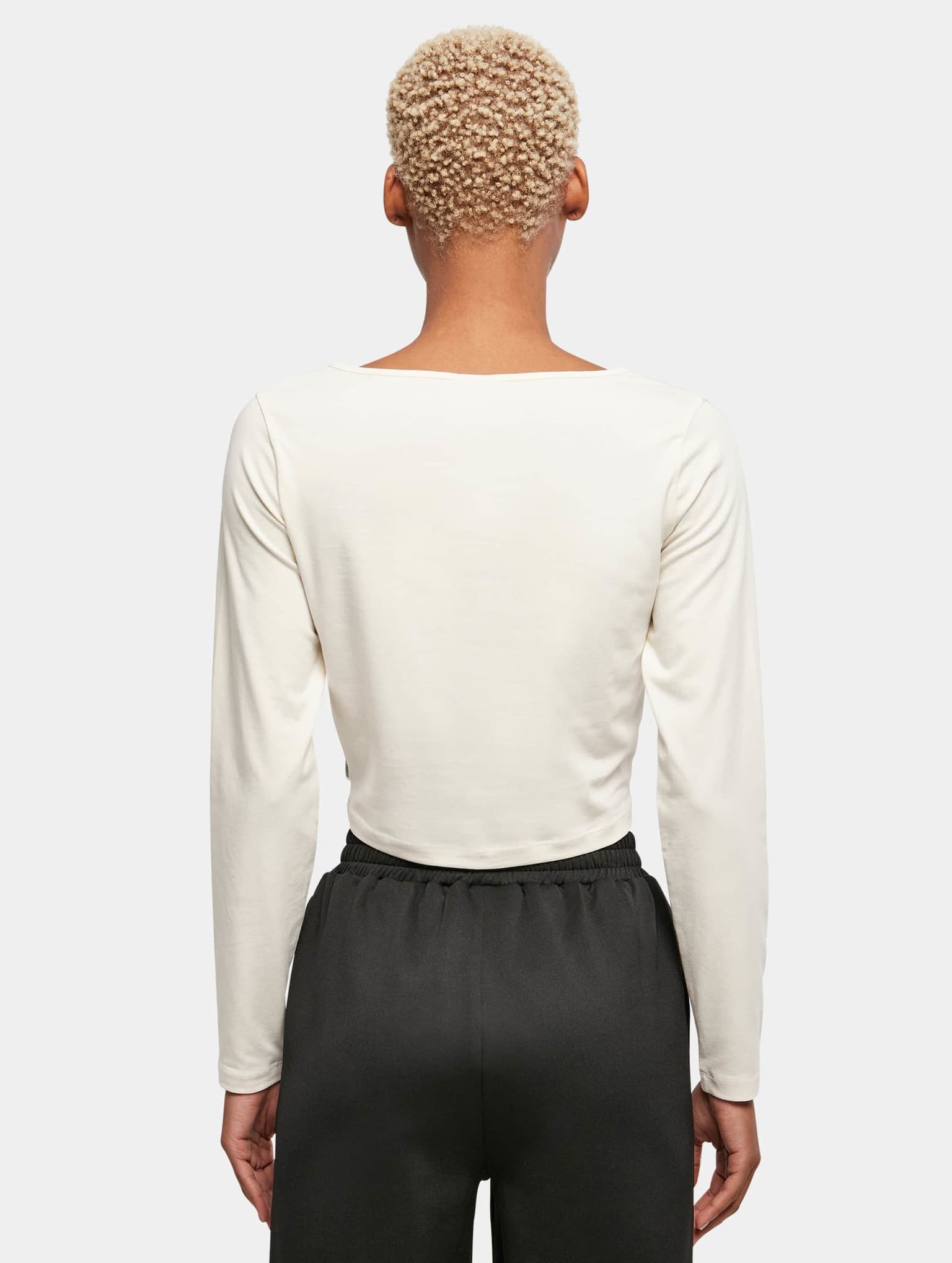 Urban Classics Ladies Essentials Wide Neck Cropped Longsleeve – Bild 2