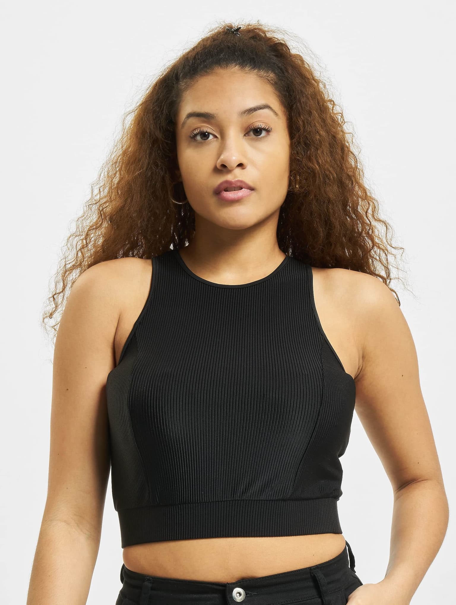 Urban Classics Ladies Cropped Shiny Rib Top – Bild 3