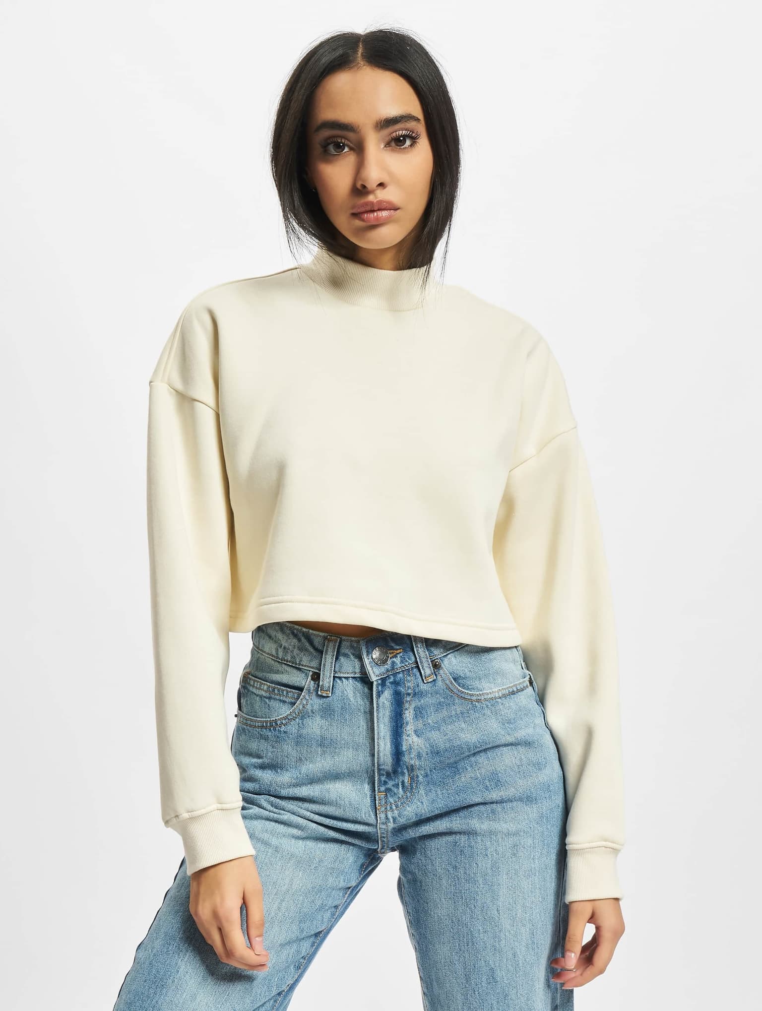 Urban Classics Ladies Cropped Oversized Sweat High Neck Crew – Bild 3
