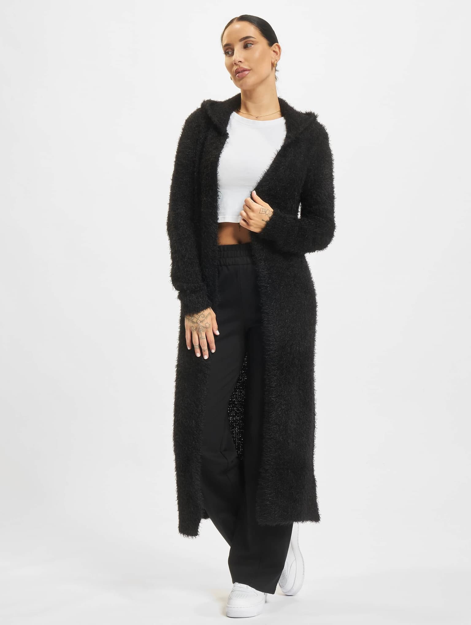 Urban Classics Ladies Hooded Feather Cardigan – Bild 3