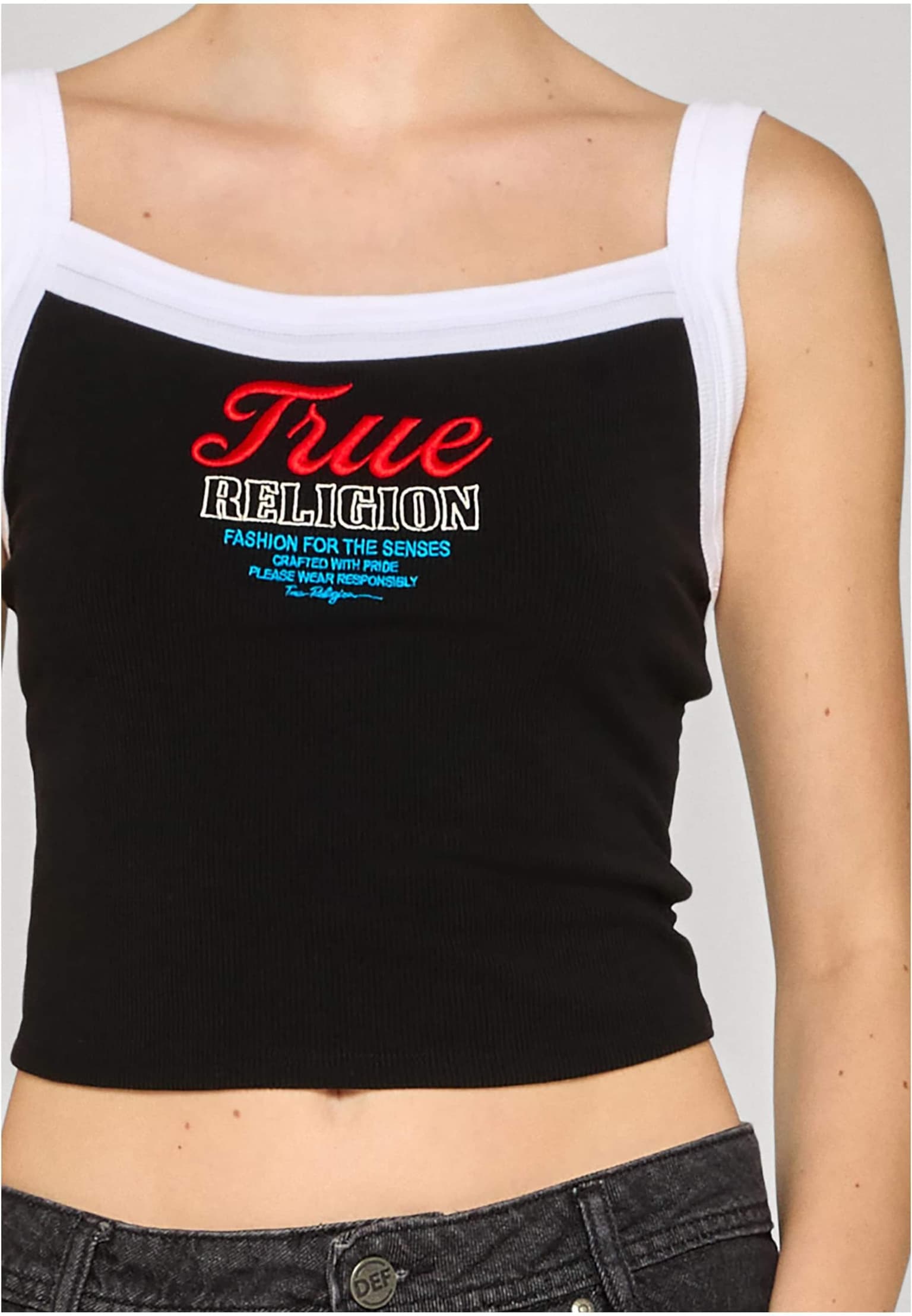 True Religion EMBROIDERED CONTRAST RIB TANK – Bild 3