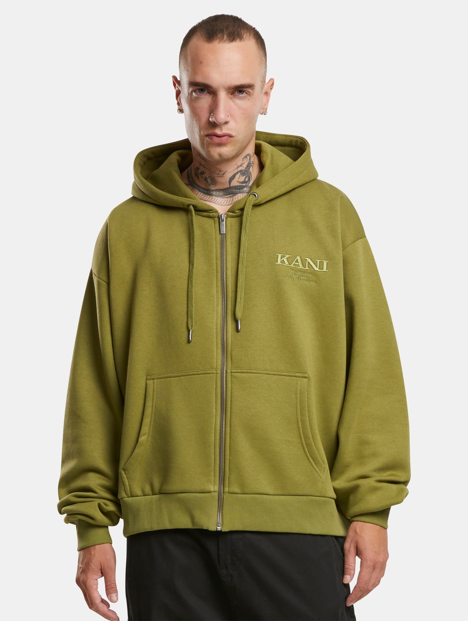 Karl Kani Retro Rhinestone Boxy Full Zip Hoodie
