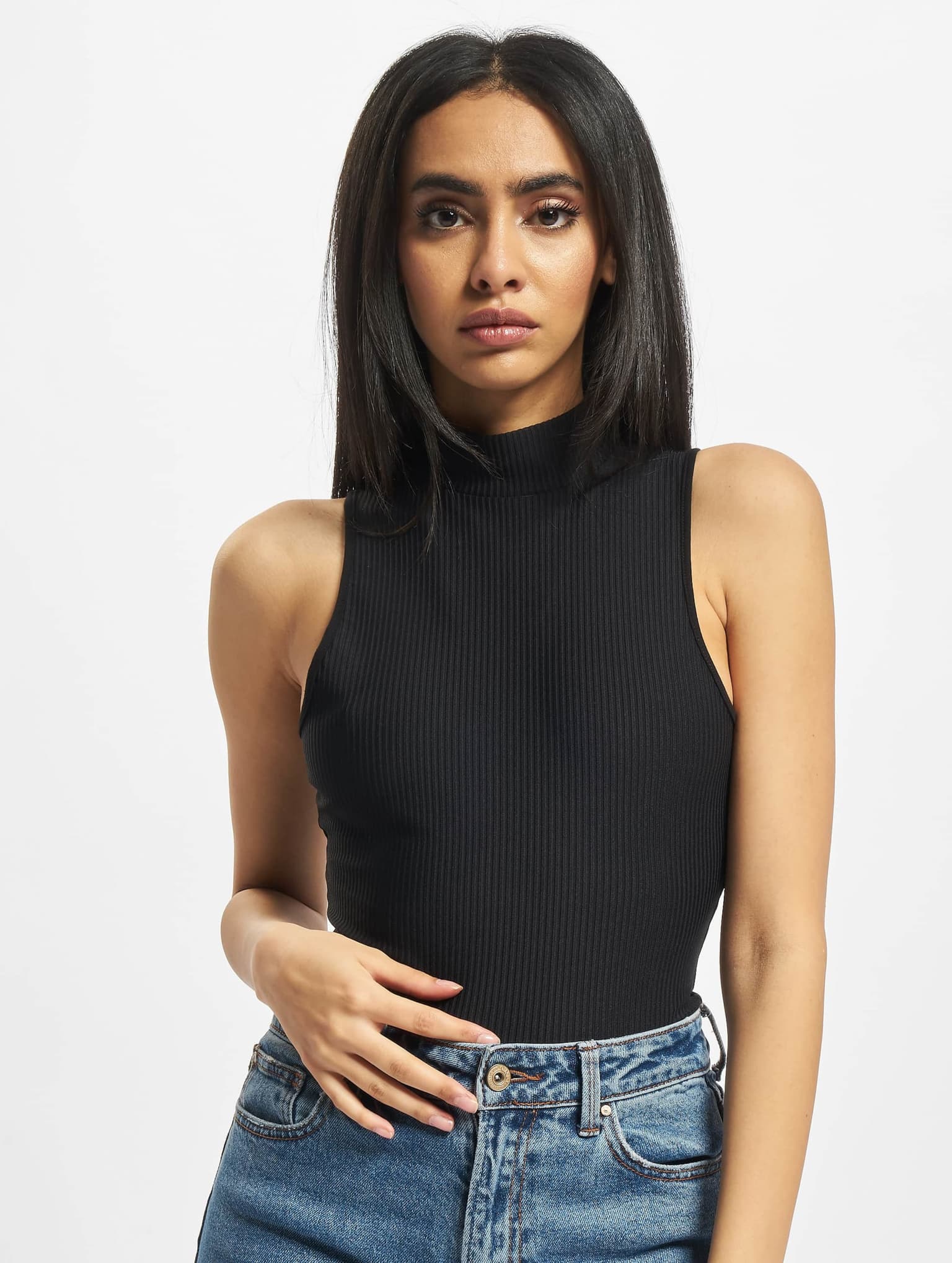 Urban Classics Ladies Sleeveless Rib Turtleneck Body – Bild 3