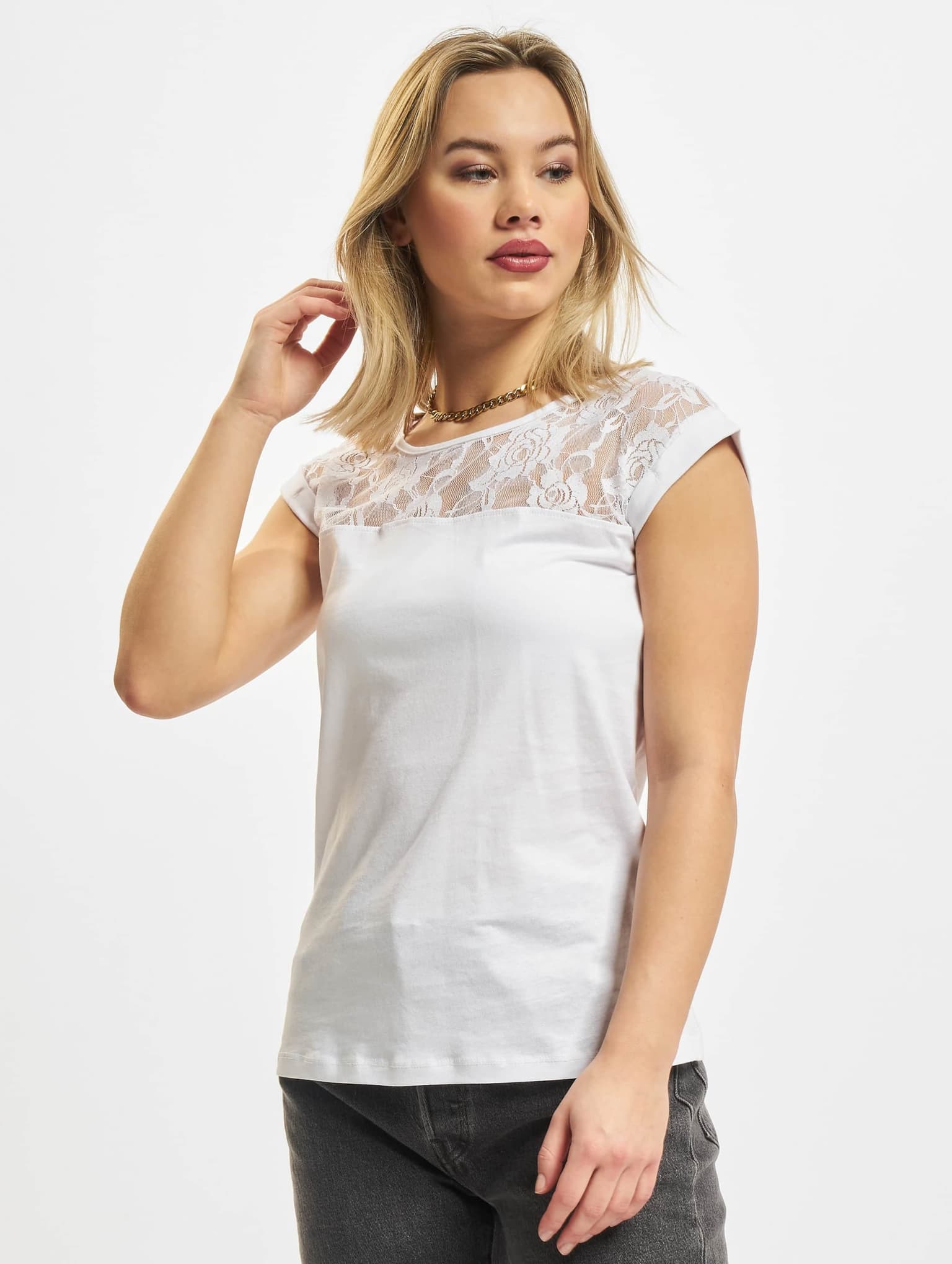 Urban Classics Ladies Top Laces Tee – Bild 3