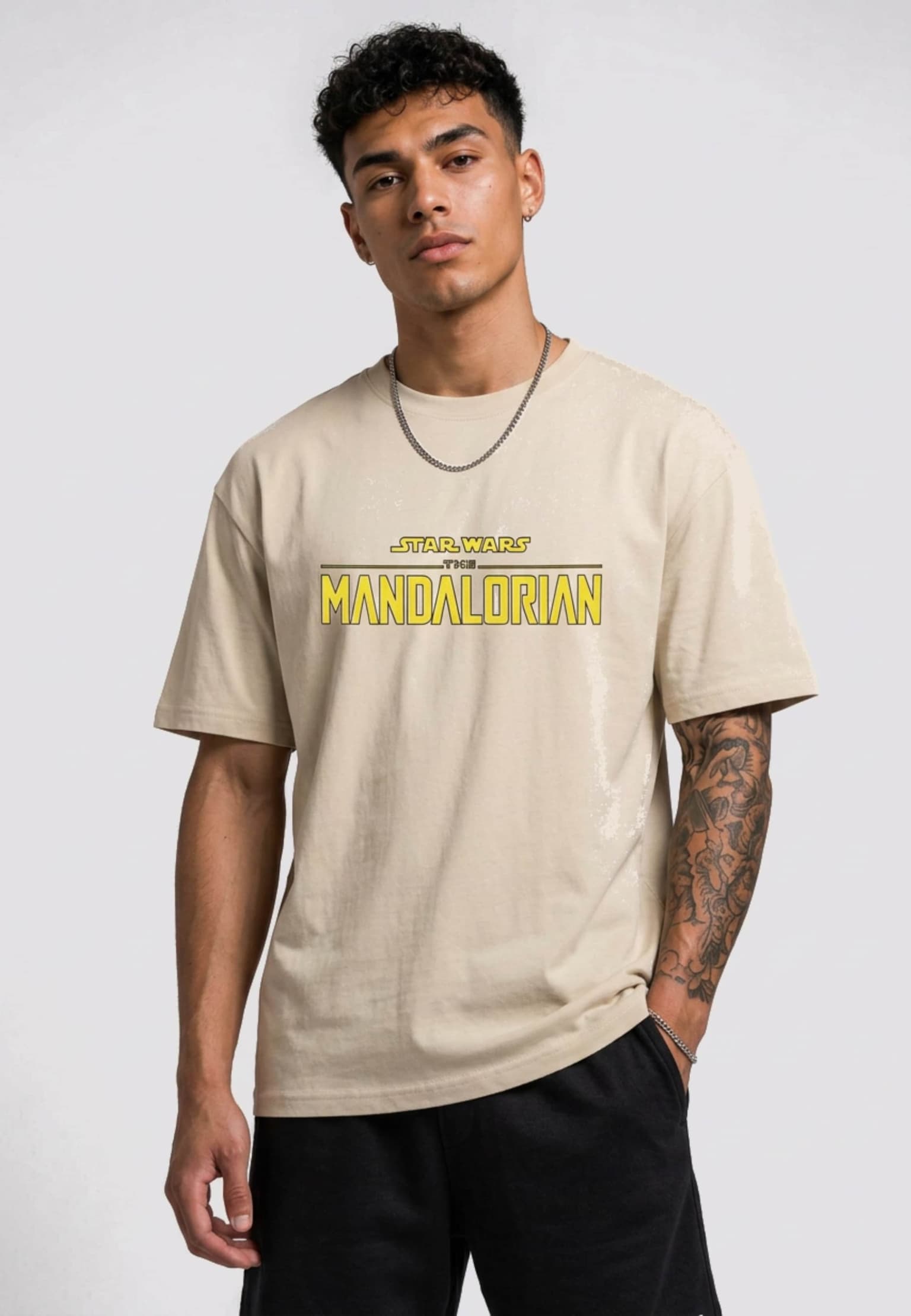 Merchcode Star Wars Mandalorian Magazine Cover 1 Loose Tee – Bild 2