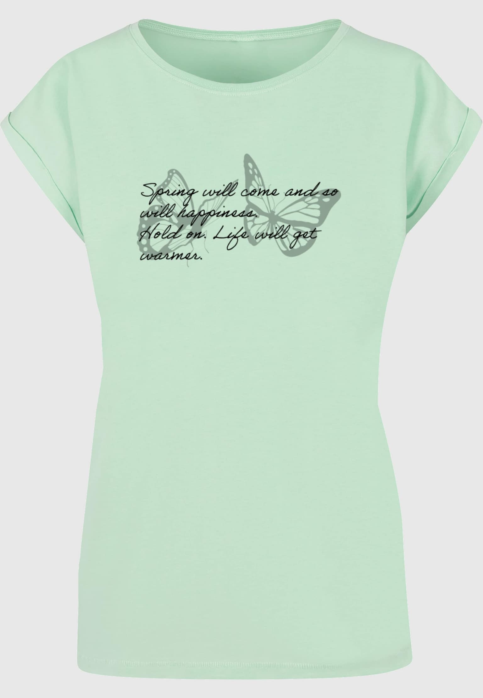 Merchcode Ladies Spring Saying Extended Shoulder Tee – Bild 3