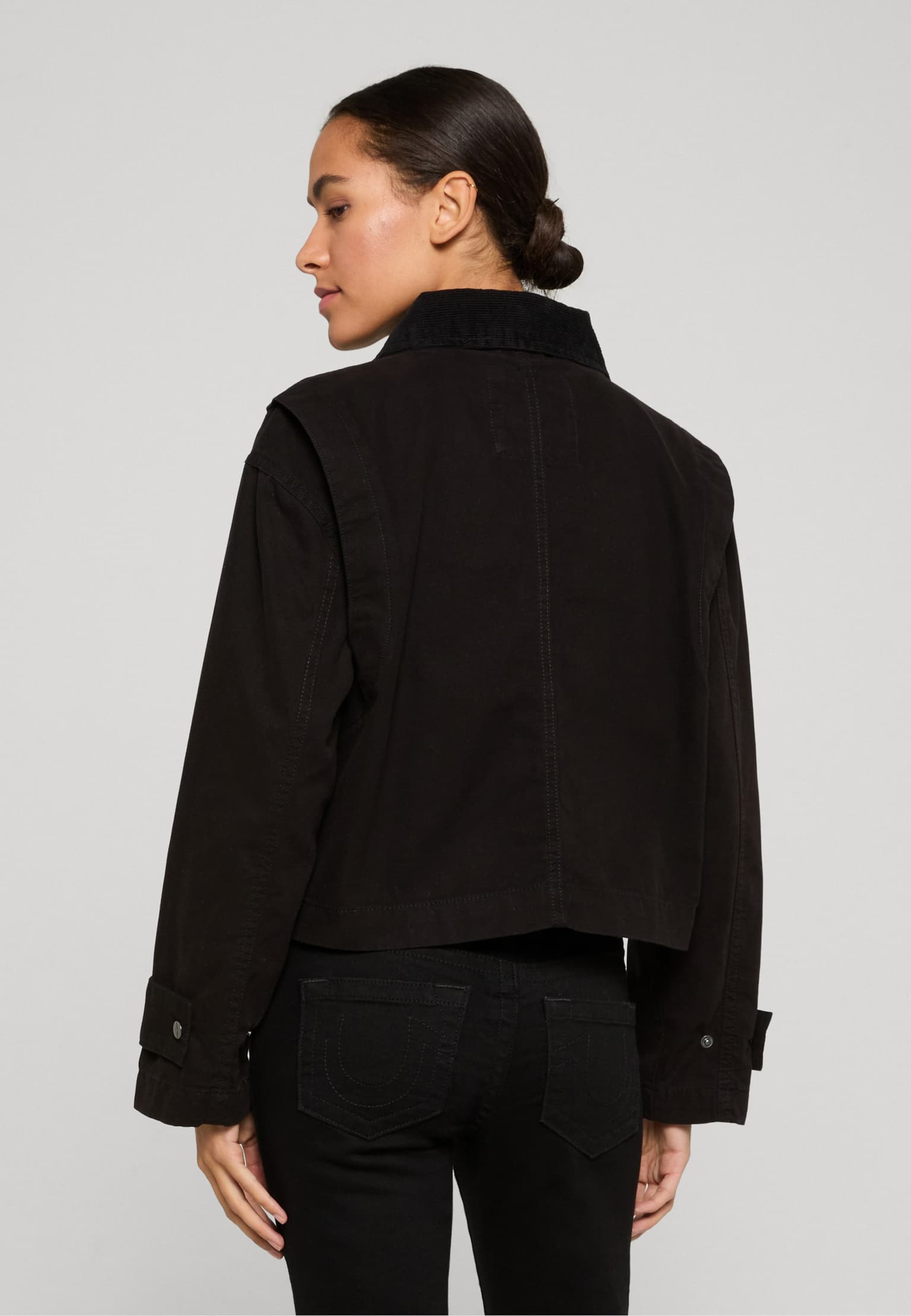 Urban Classics Ladies Workwear Cropped Cotton Jacket – Bild 2