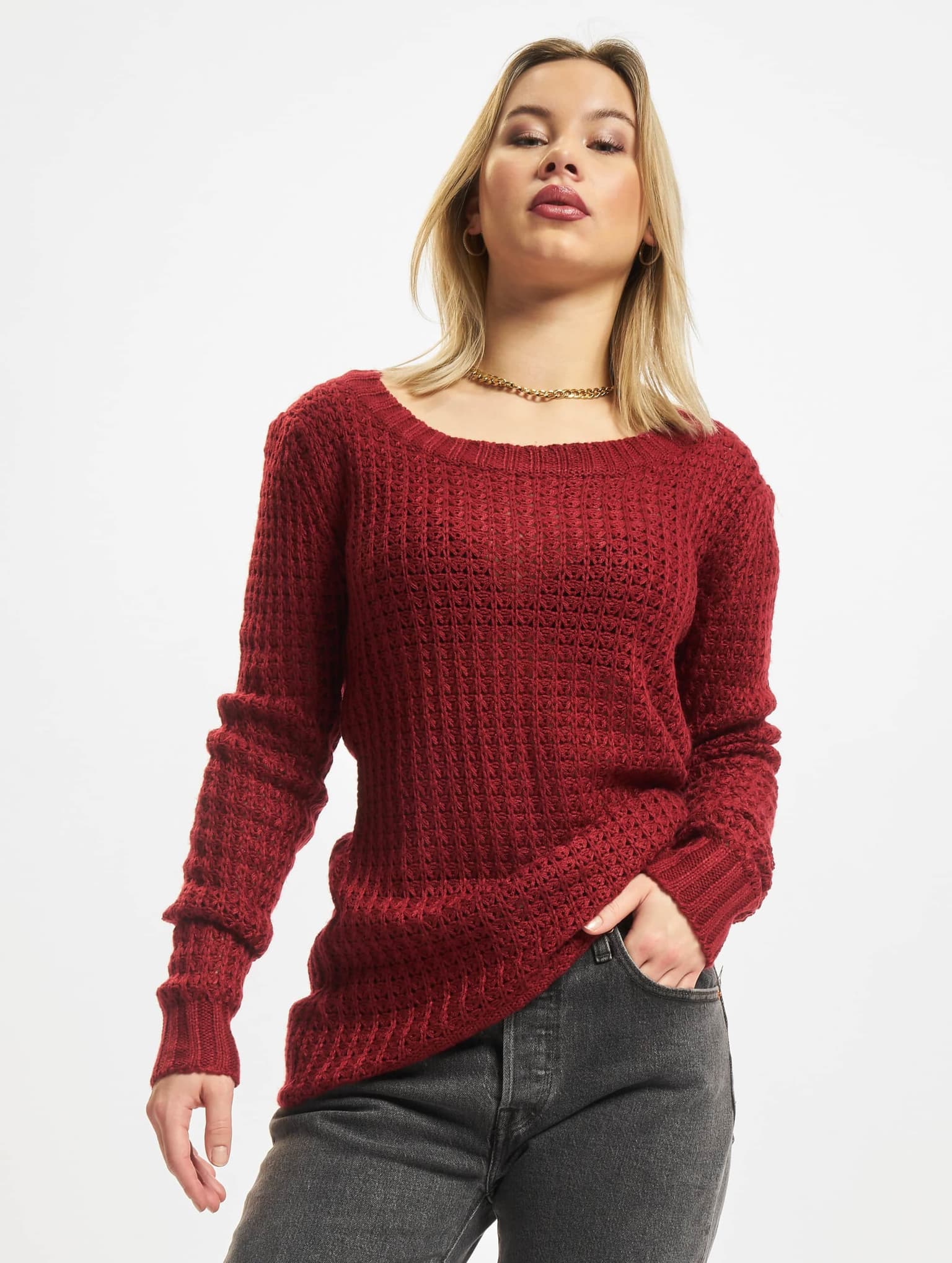 Urban Classics Ladies Long Wideneck Sweater