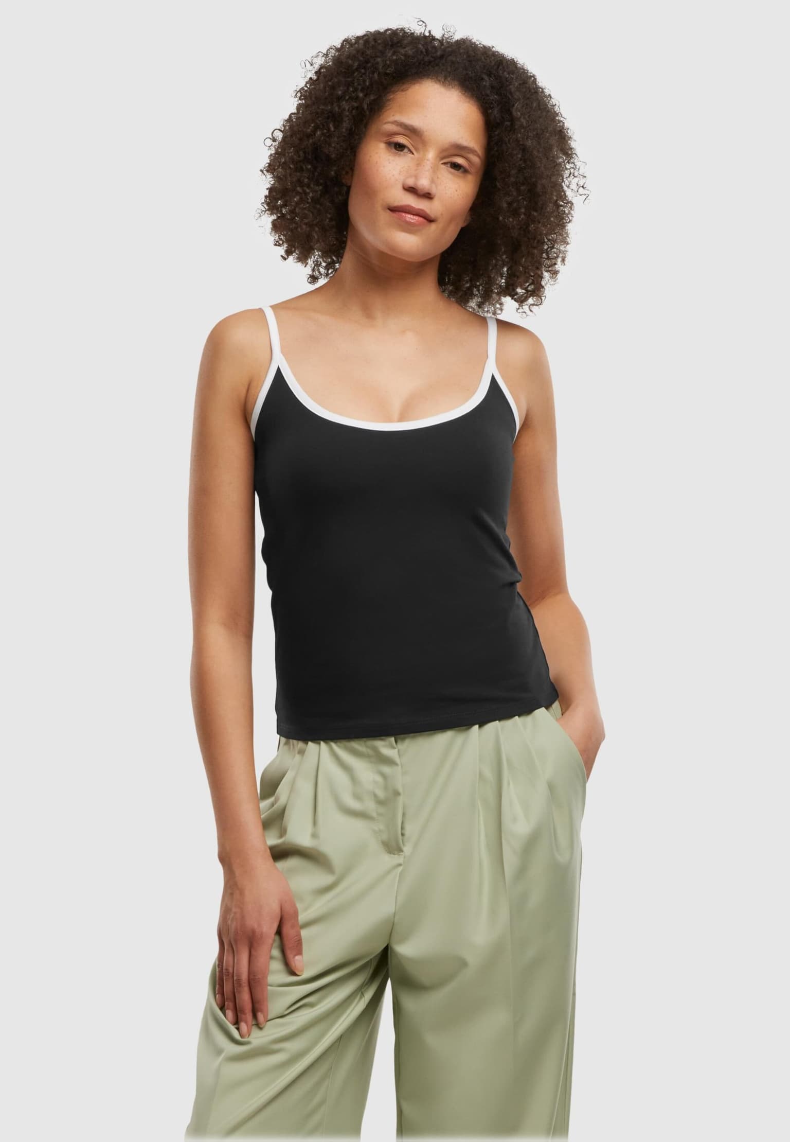 Urban Classics Ladies Contrast Basic Top 2-Pack – Bild 4