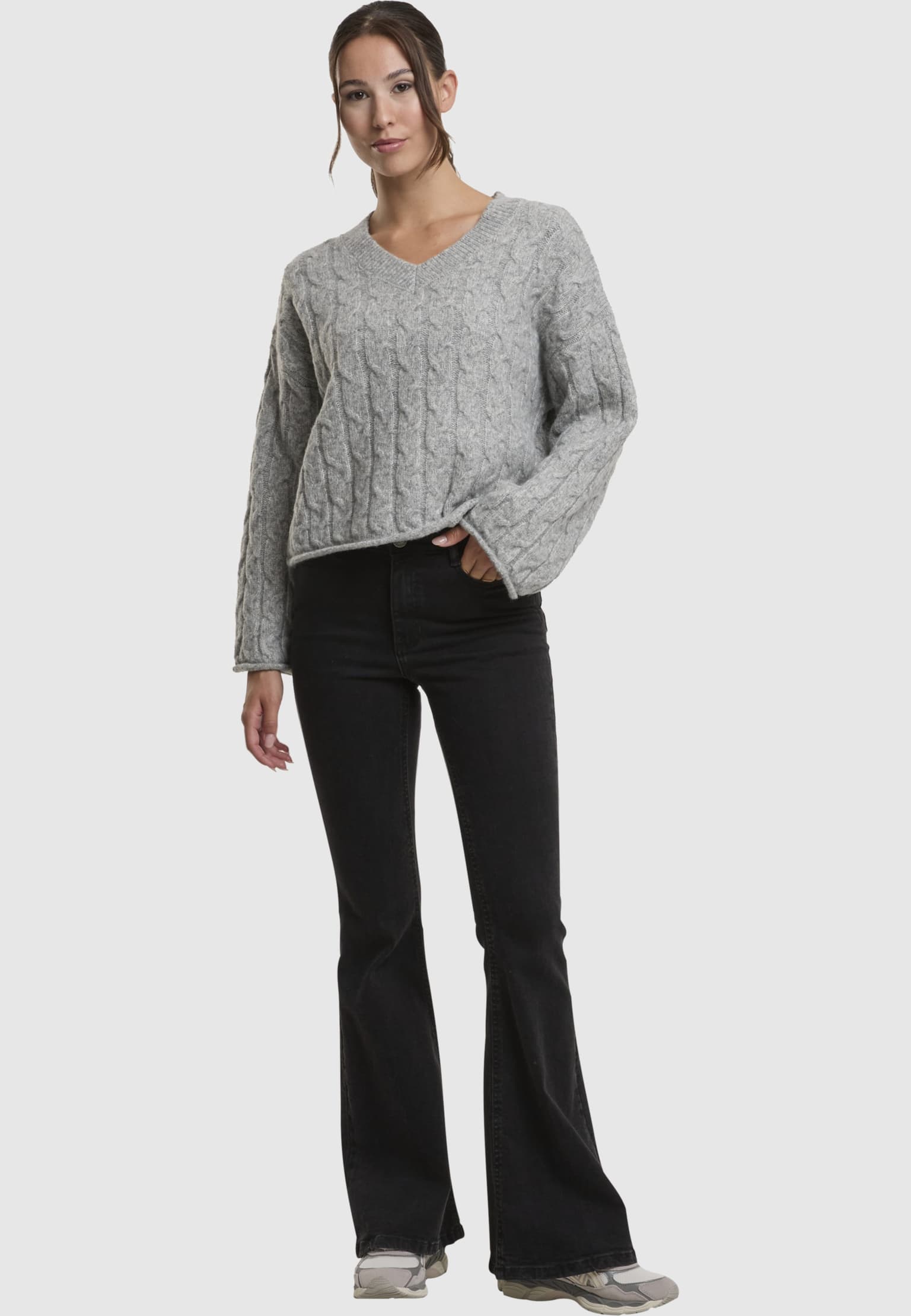 Noisy May NMELOISE L/S V-NECK CABLE KNIT FWD DD – Bild 4