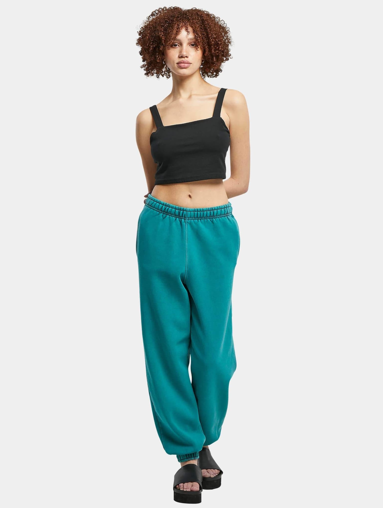Urban Classics Ladies High Waist Stone Washed Sweat Pants – Bild 3