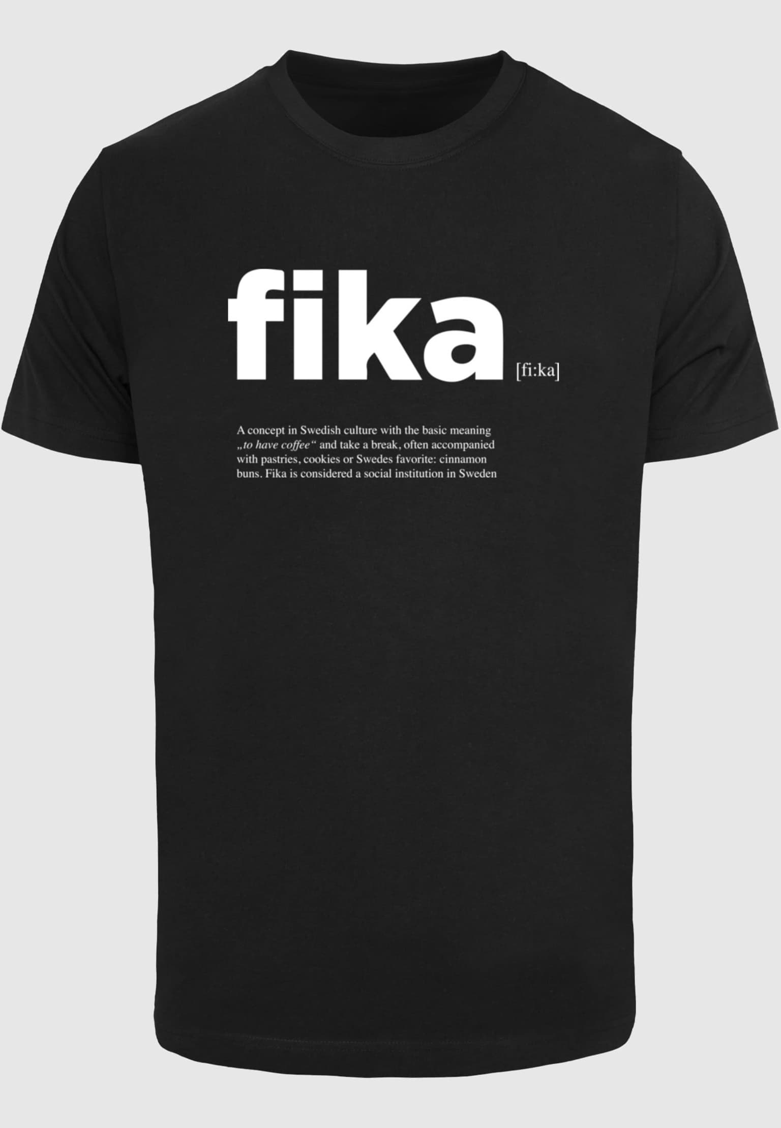 Mister Tee Fika Definition T-Shirt Round Neck – Bild 3