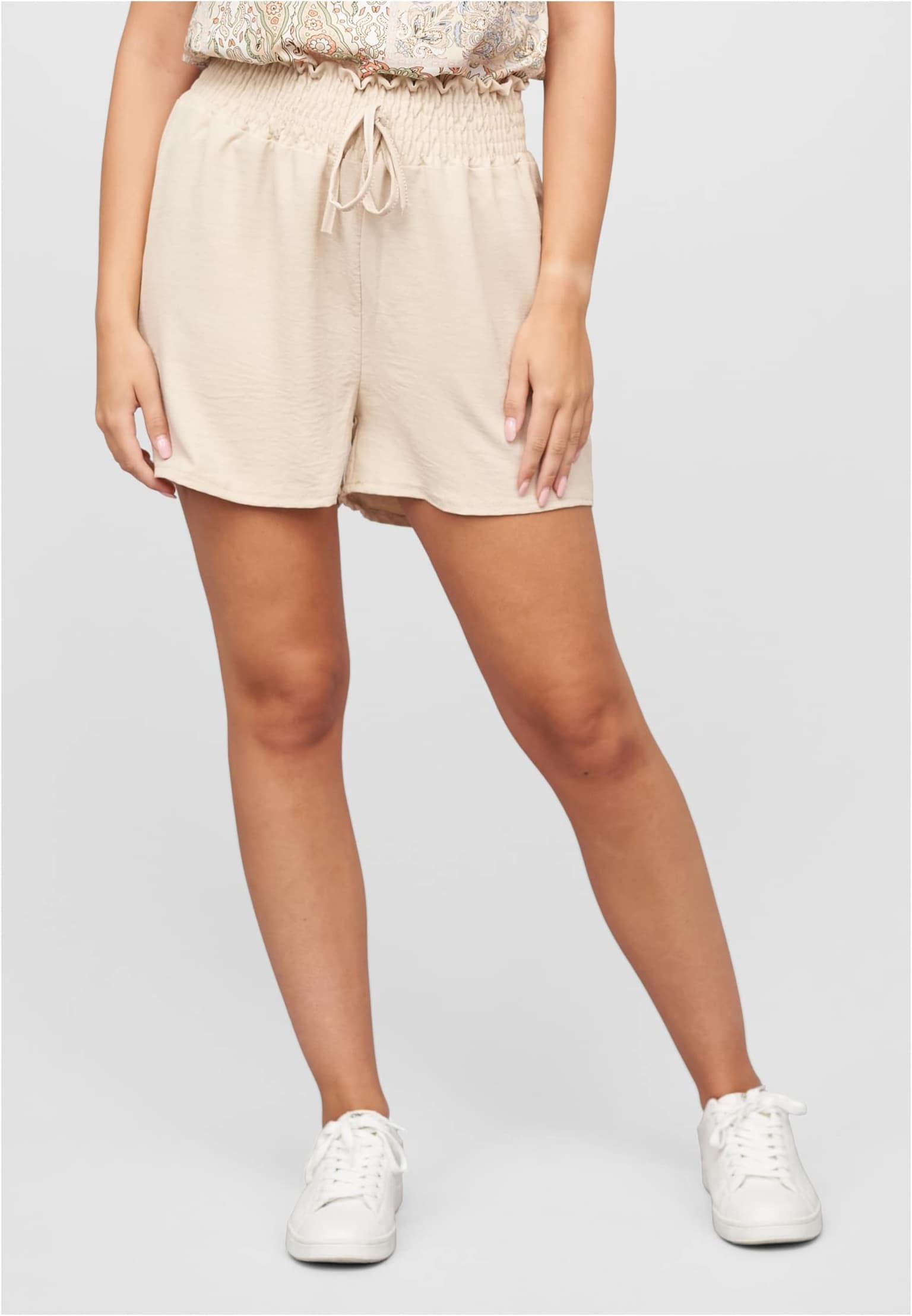 Cloud5ive Musselin High Waist Short mit Bindedetail