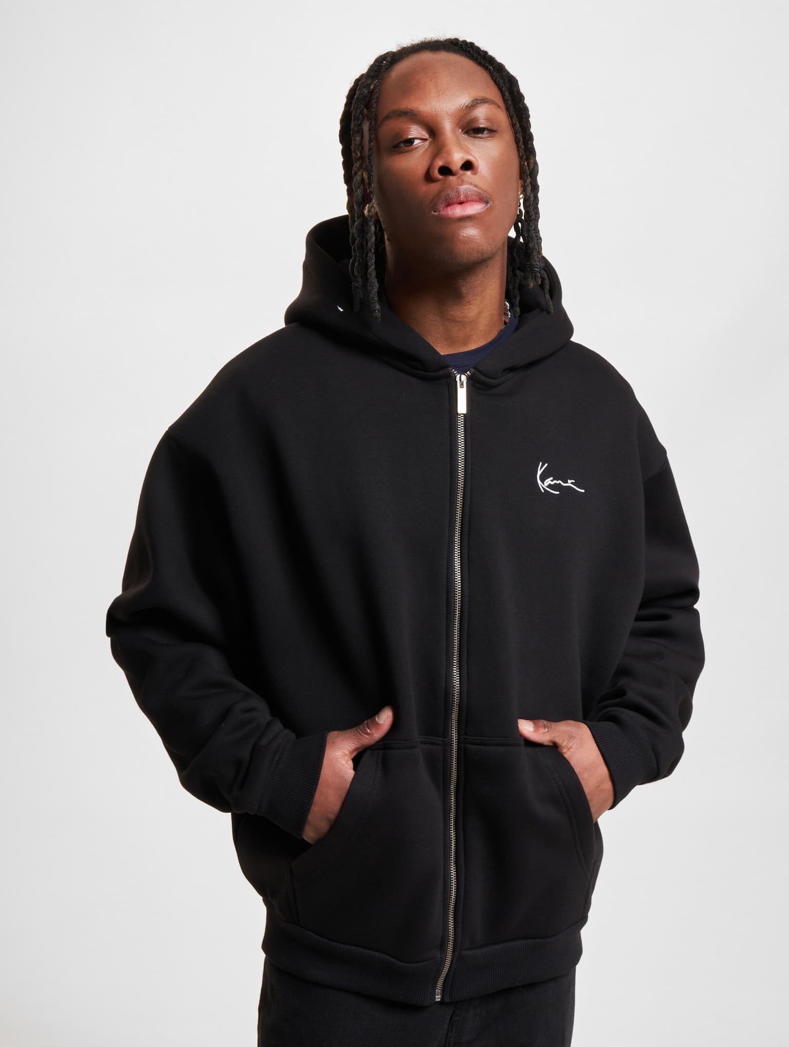 Karl Kani KM-ZH011-001-01 Chest Signature Essential Zip Hoodie