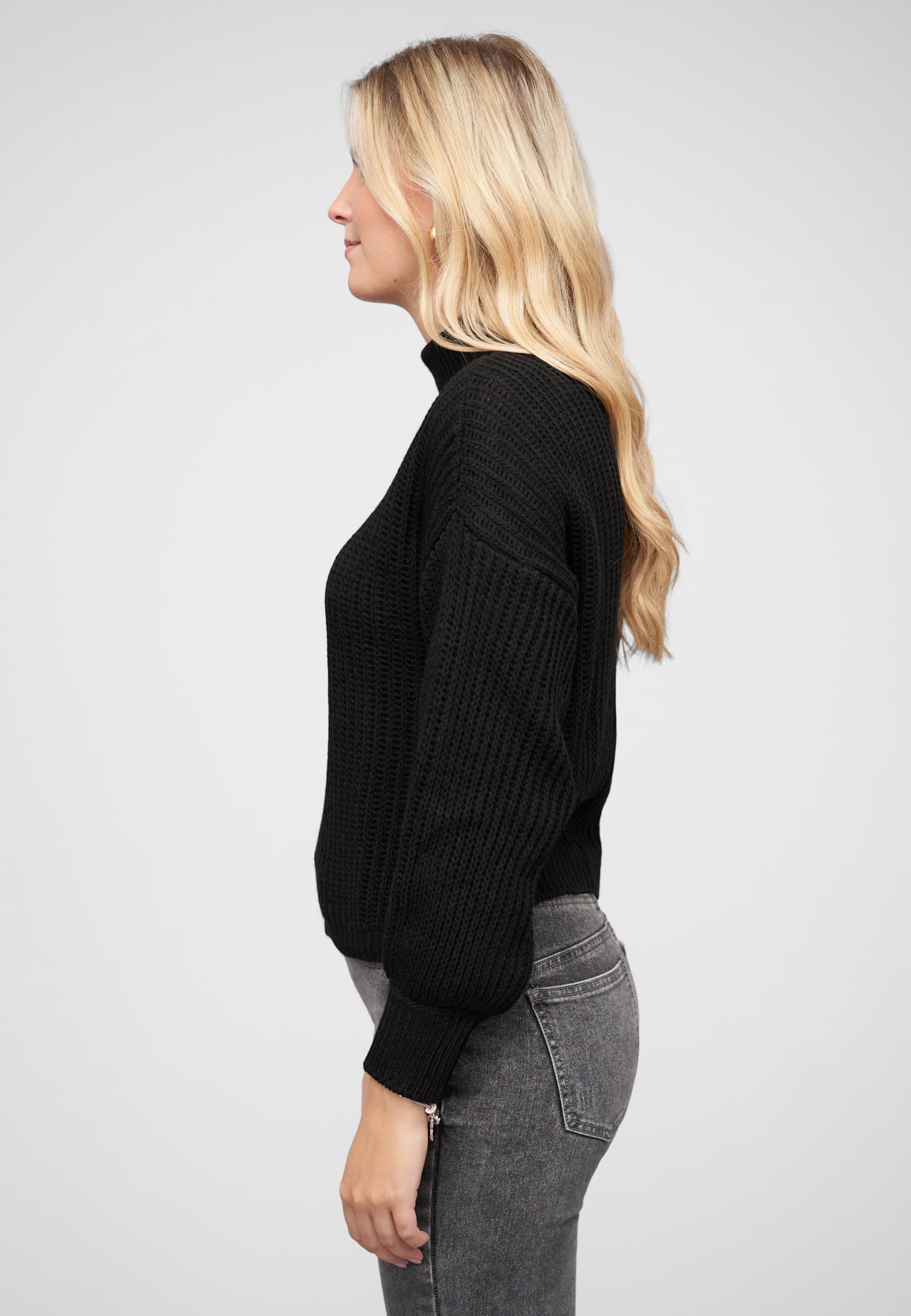 Cloud5ive Pullover mit Stehrollkragen und V-Ausschnitt – Bild 3