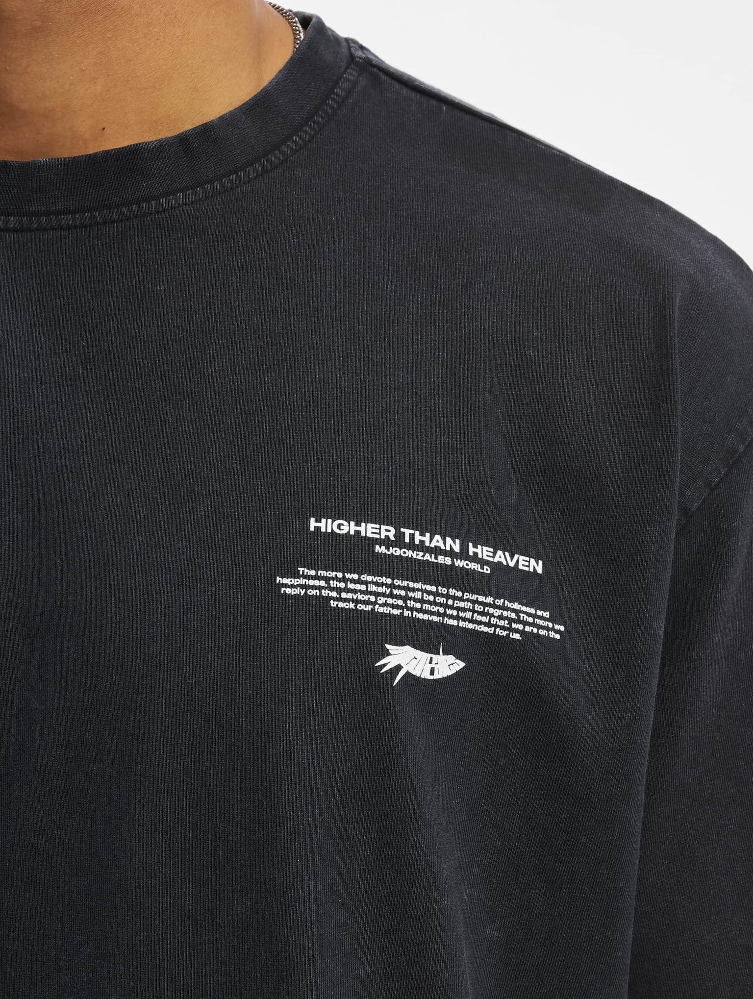MJ Gonzales HIGHER THAN HEAVEN V.2 Acid Washed Heavy Oversize Tee – Bild 4