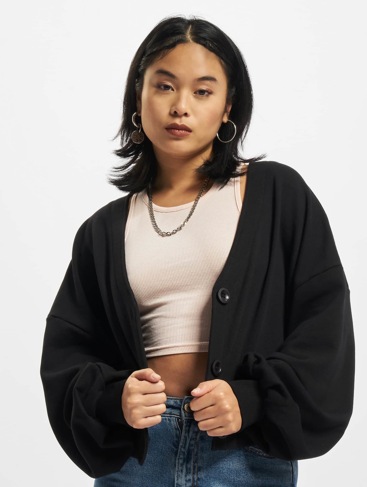 Urban Classics Ladies Essentials Oversized Short Terry Cardigan