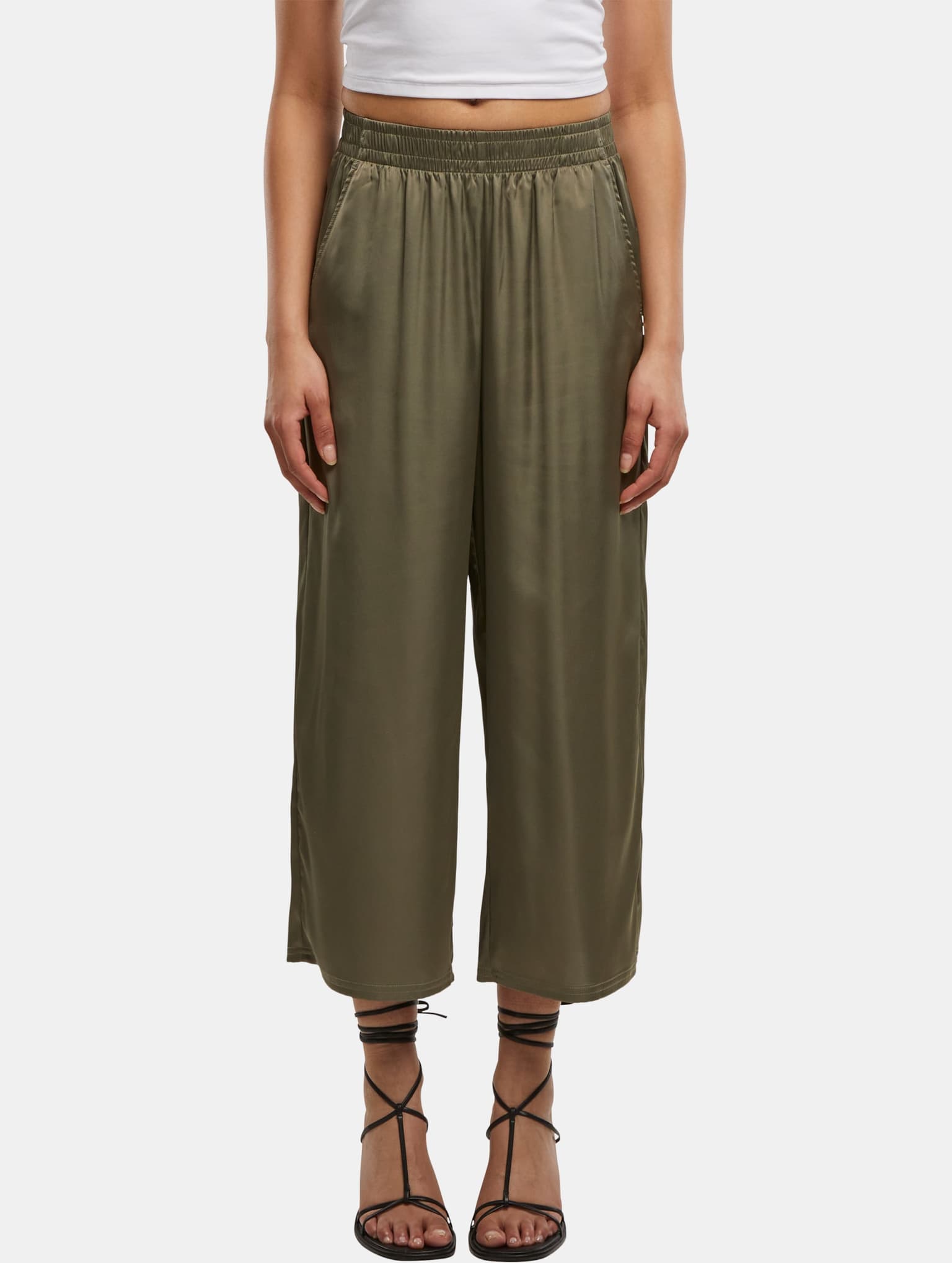 Urban Classics Ladies Satin Wide Leg Culotte – Bild 3