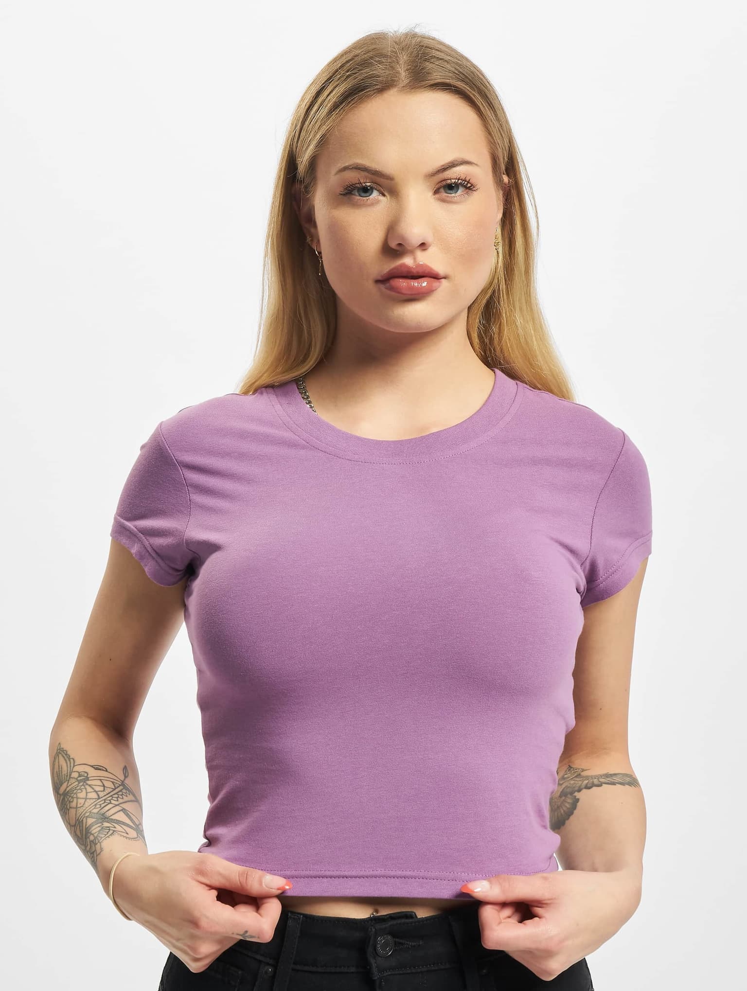Urban Classics Ladies Stretch Jersey Cropped Tee – Bild 3