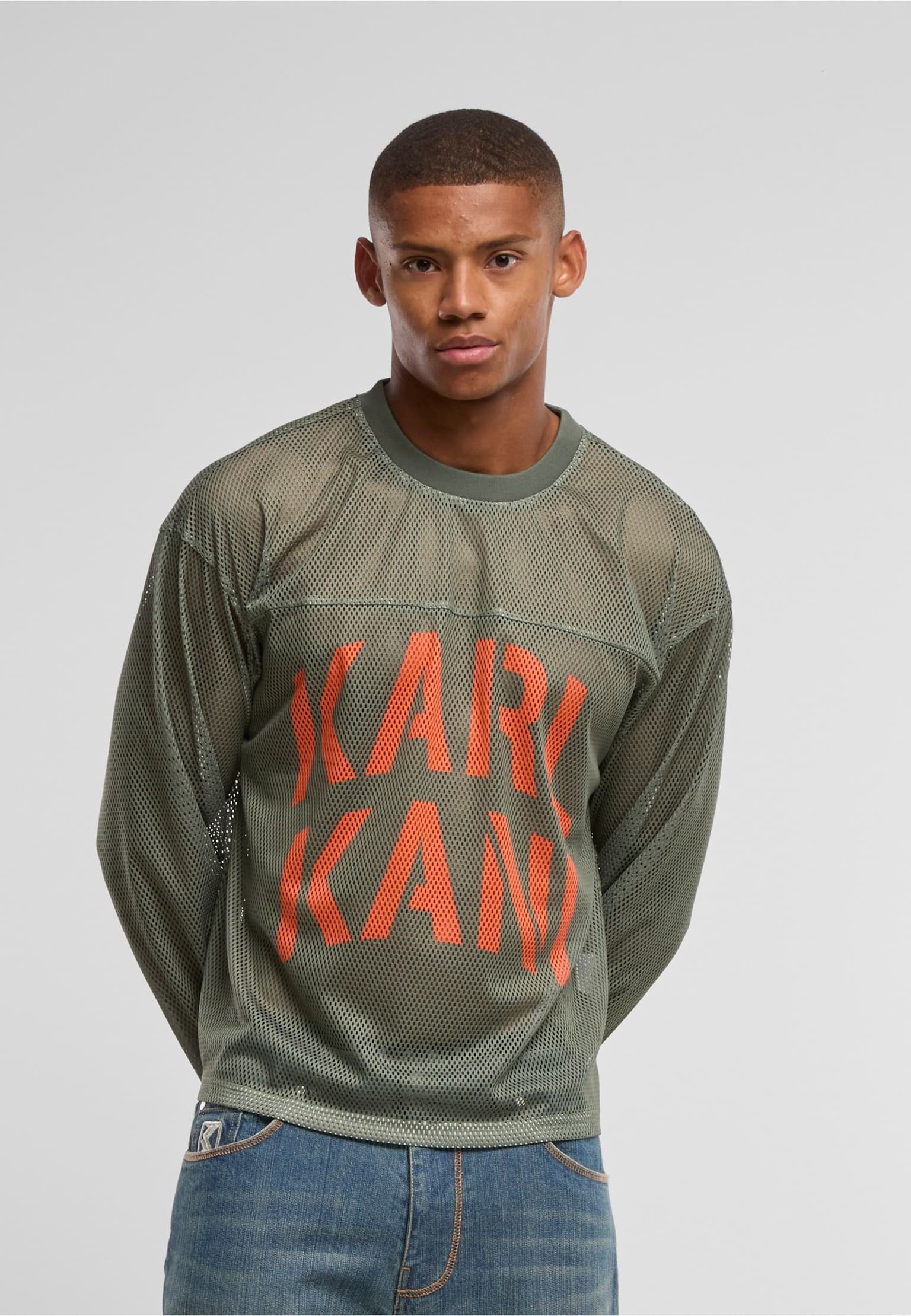 Karl Kani Stencil Mesh Boxy Longsleeve