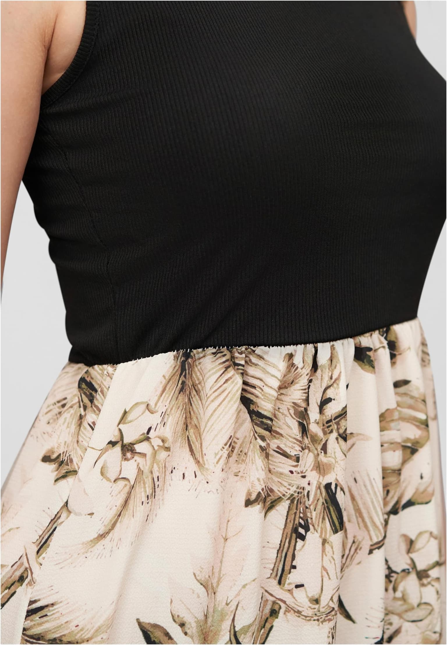 Cloud5ive Damen Maxi-Kleid 2-Tone mit Palmen Print – Bild 3