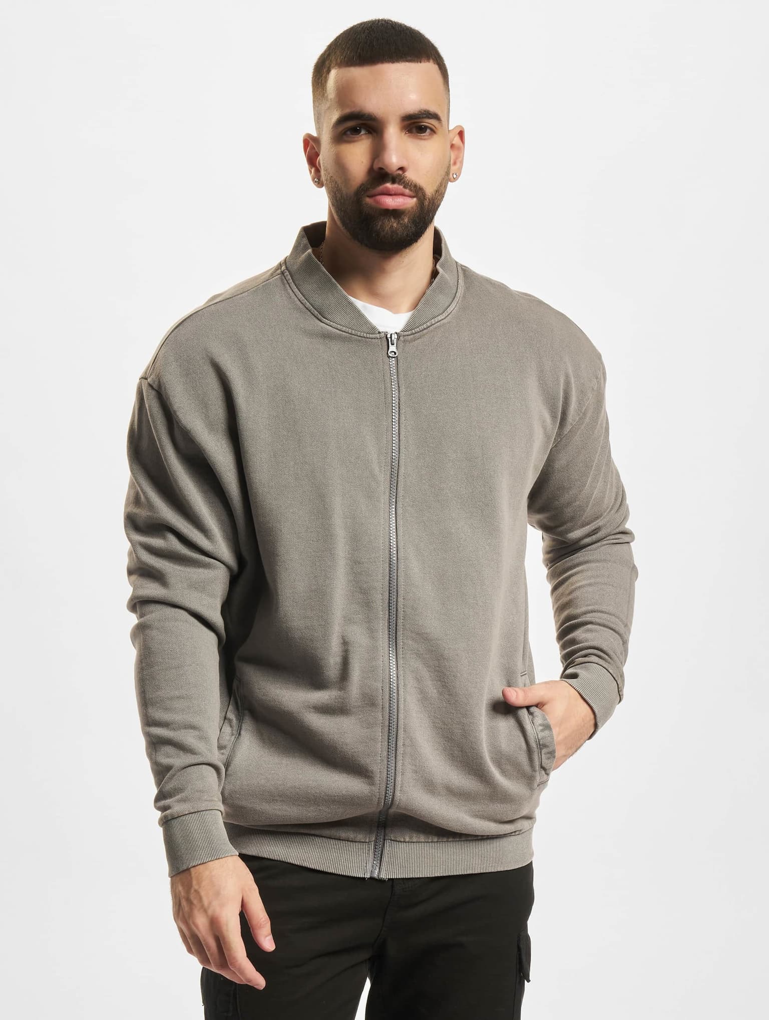 Urban Classics Washed Sweat Bomber – Bild 3