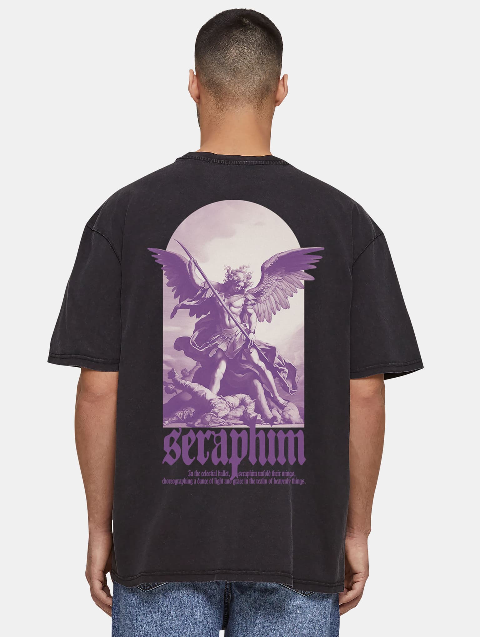 MJ Gonzales MJG Oversized Acid Washed Tee - Seraphim