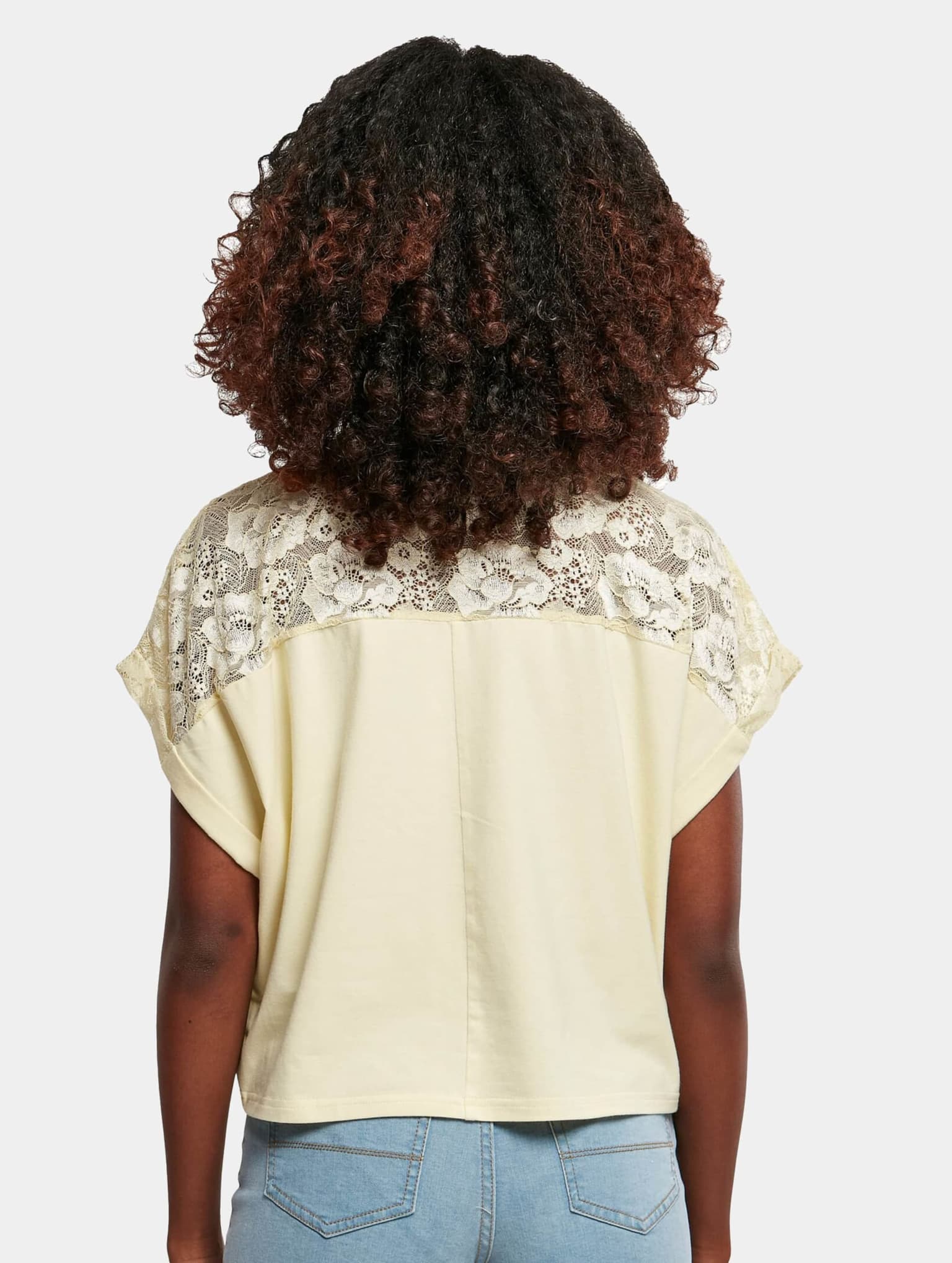Urban Classics Ladies Short Oversized Lace Tee – Bild 2