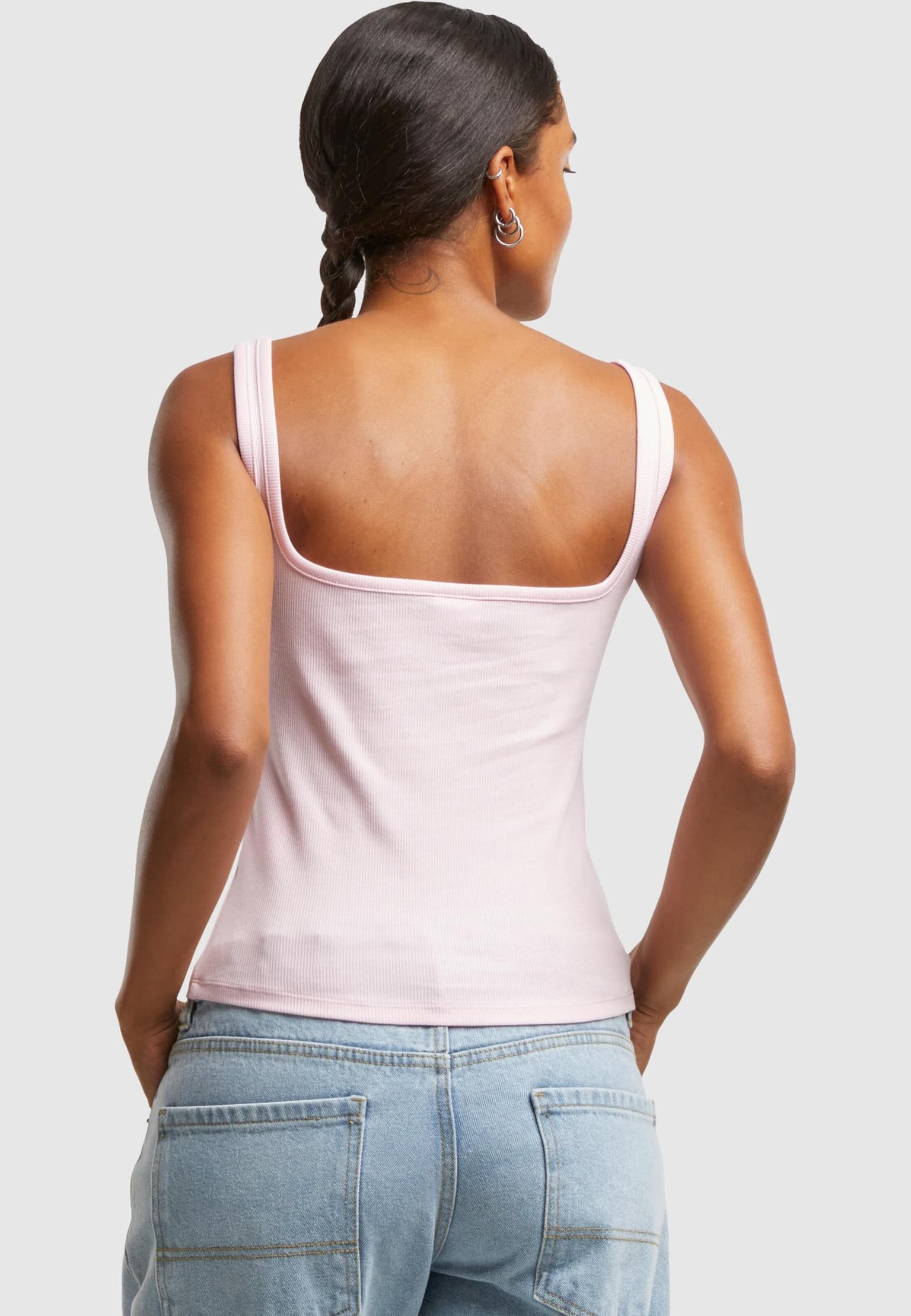 Urban Classics Ladies Wide Neck Rib Top 2-Pack – Bild 3