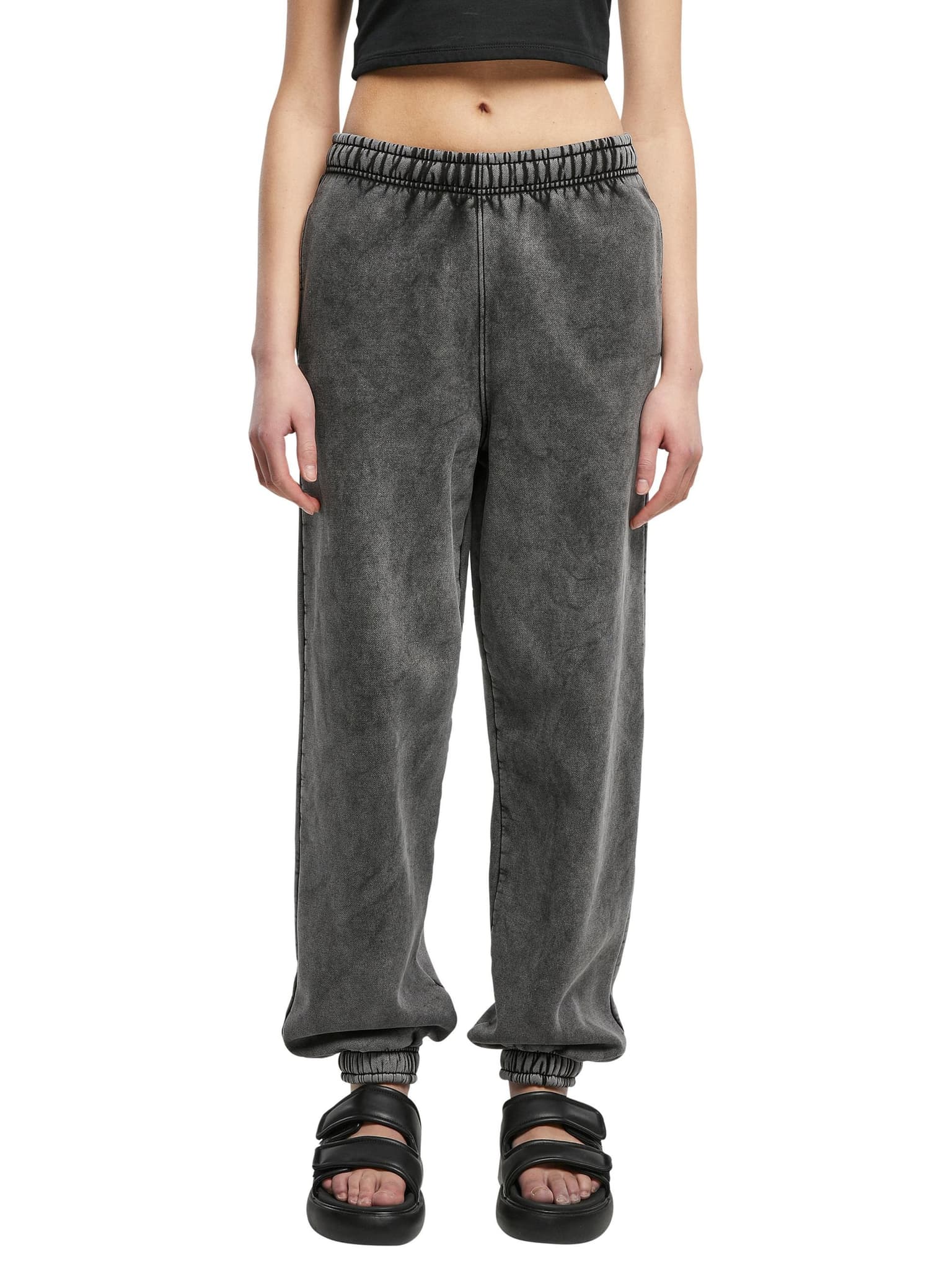 Urban Classics Ladies High Waist Stone Washed Sweat Pants – Bild 4