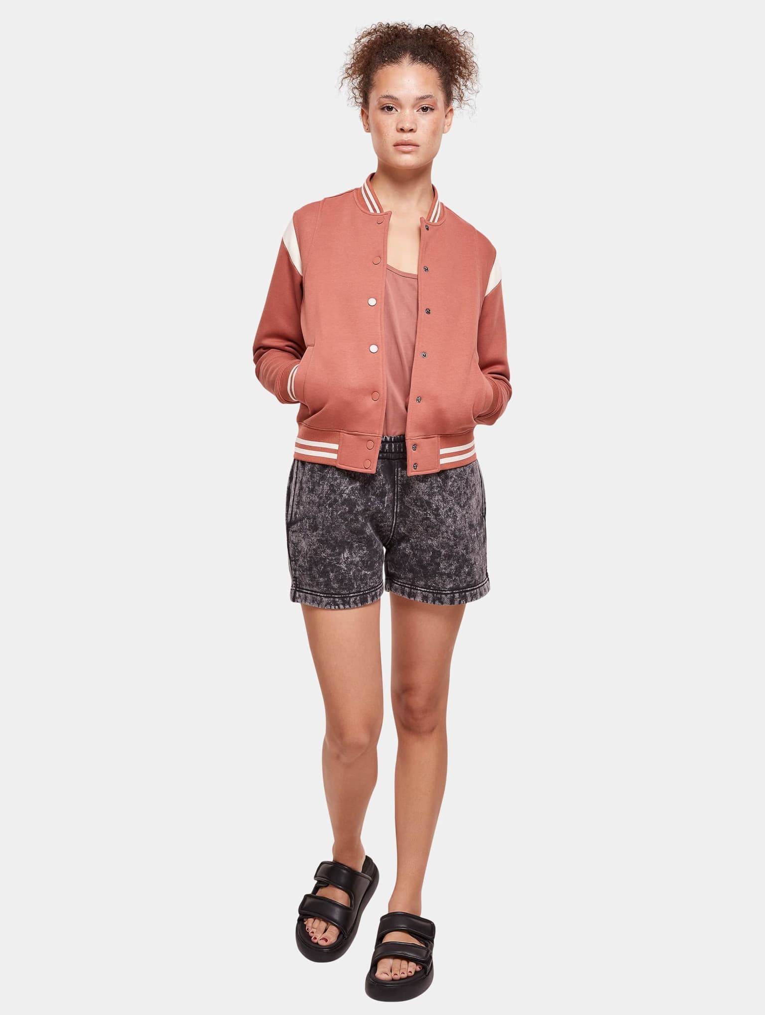 Urban Classics Ladies Inset College Sweat Jacket – Bild 4