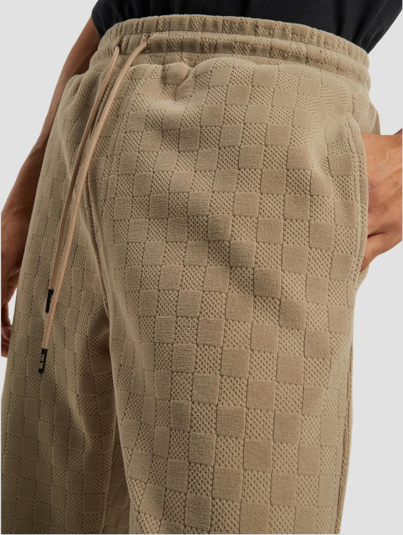 Urban Classics Jacquard Velvet Wide Jogginghose – Bild 4