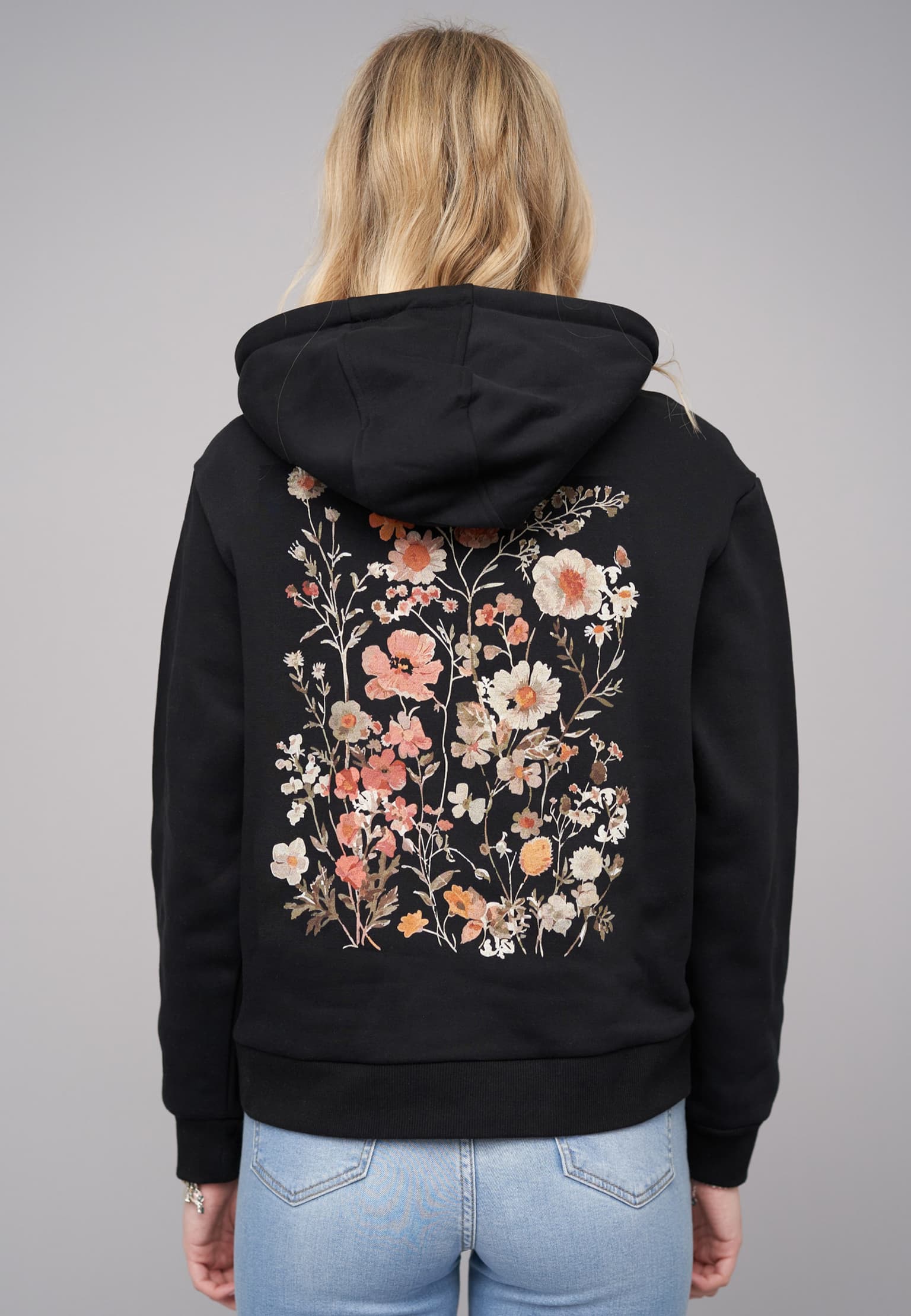 Cloud5ive Ladies 77 Botanical Black Everyday Hoodie – Bild 2