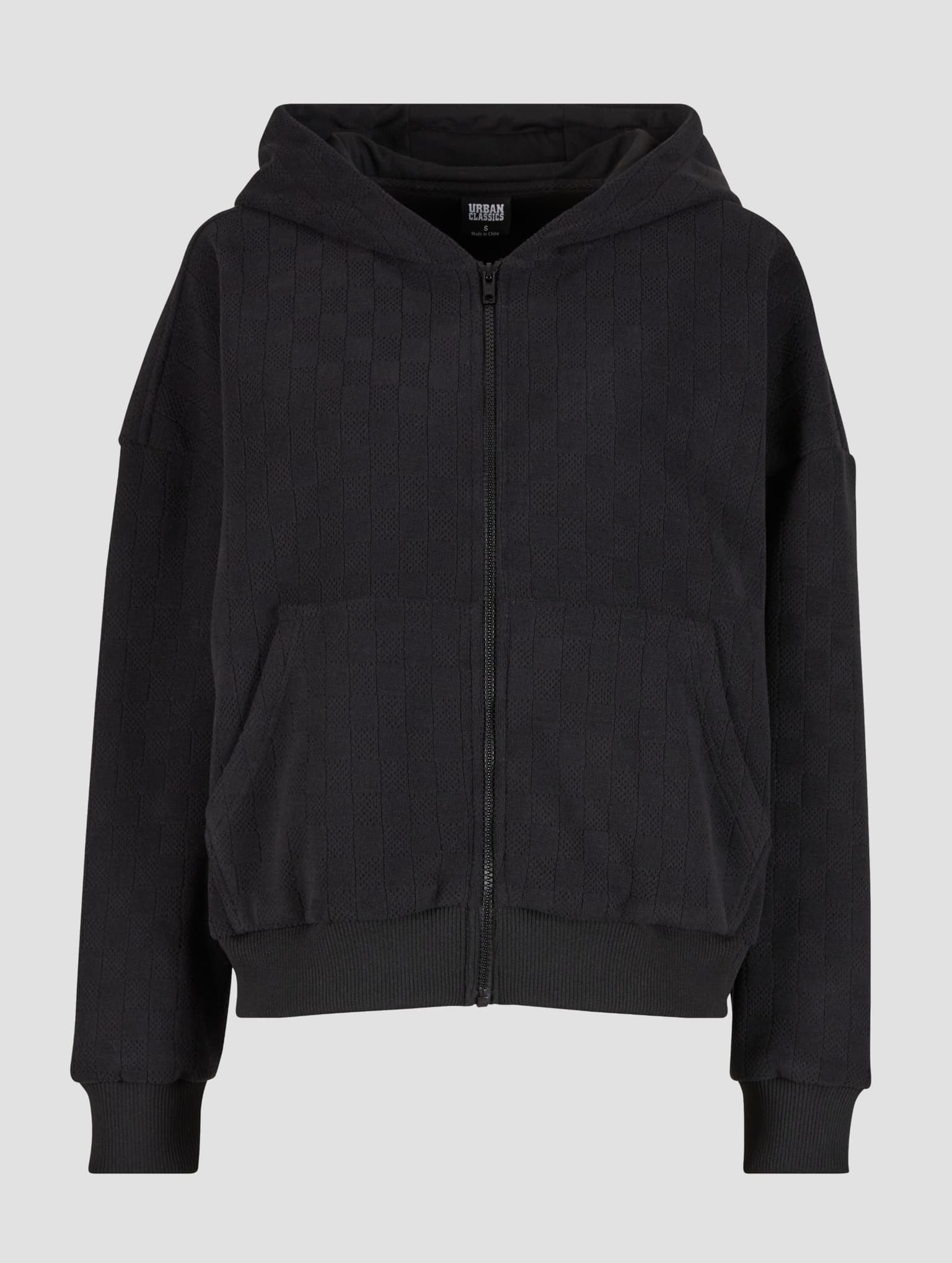 Urban Classics Ladies Jacquard Velvet Oversized Zip Hoodie – Bild 4