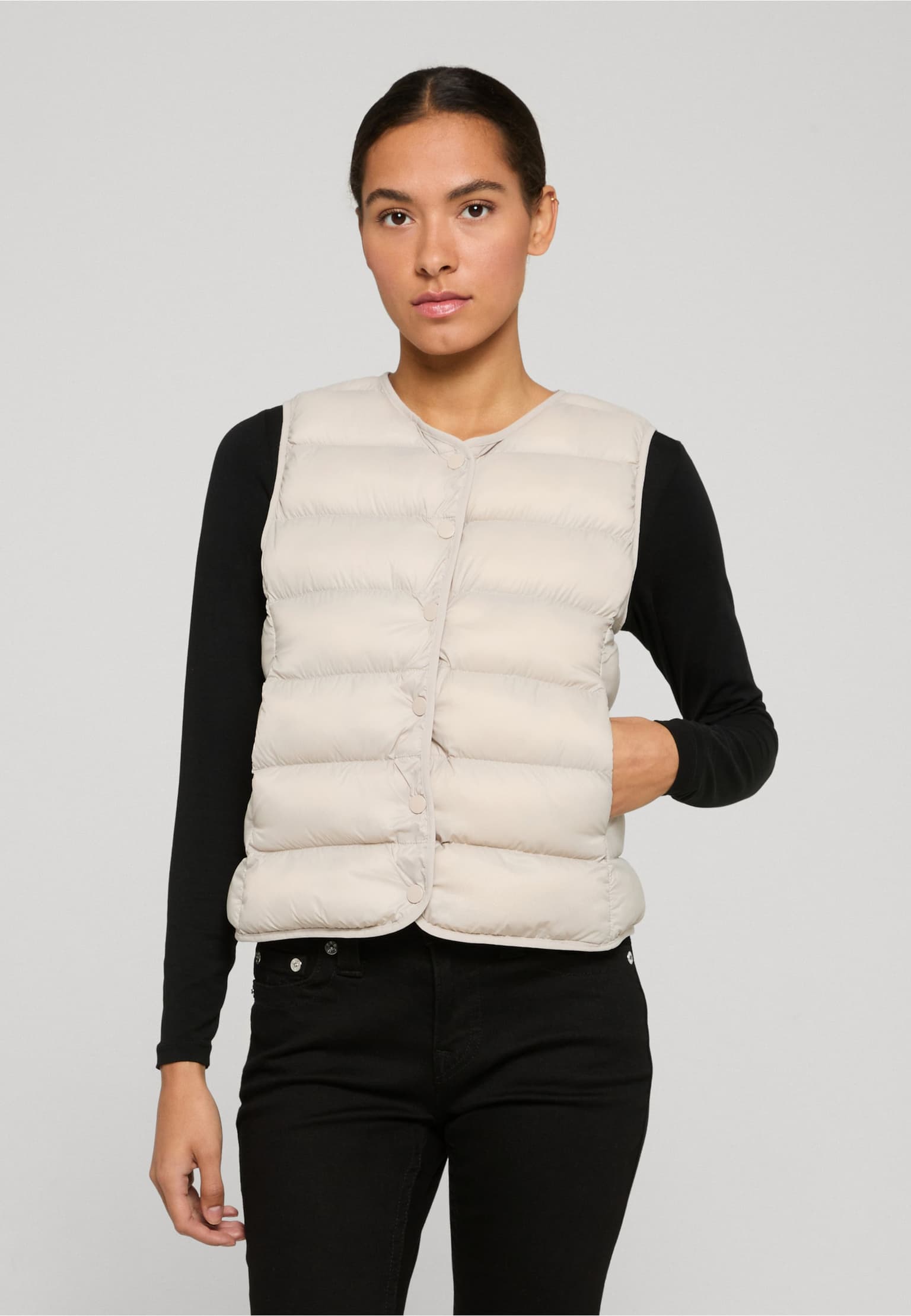 Urban Classics Ladies Button Puffer Vest
