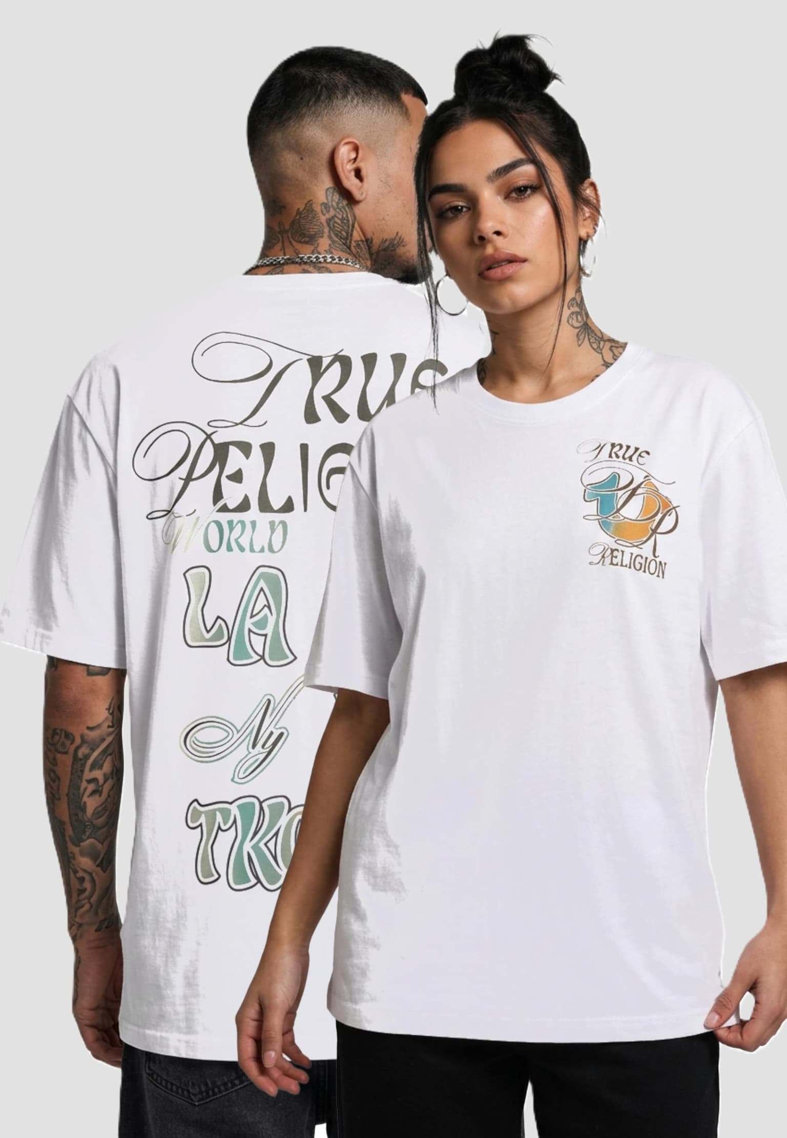 True Religion SS OMBRE GRAPHIC TEE