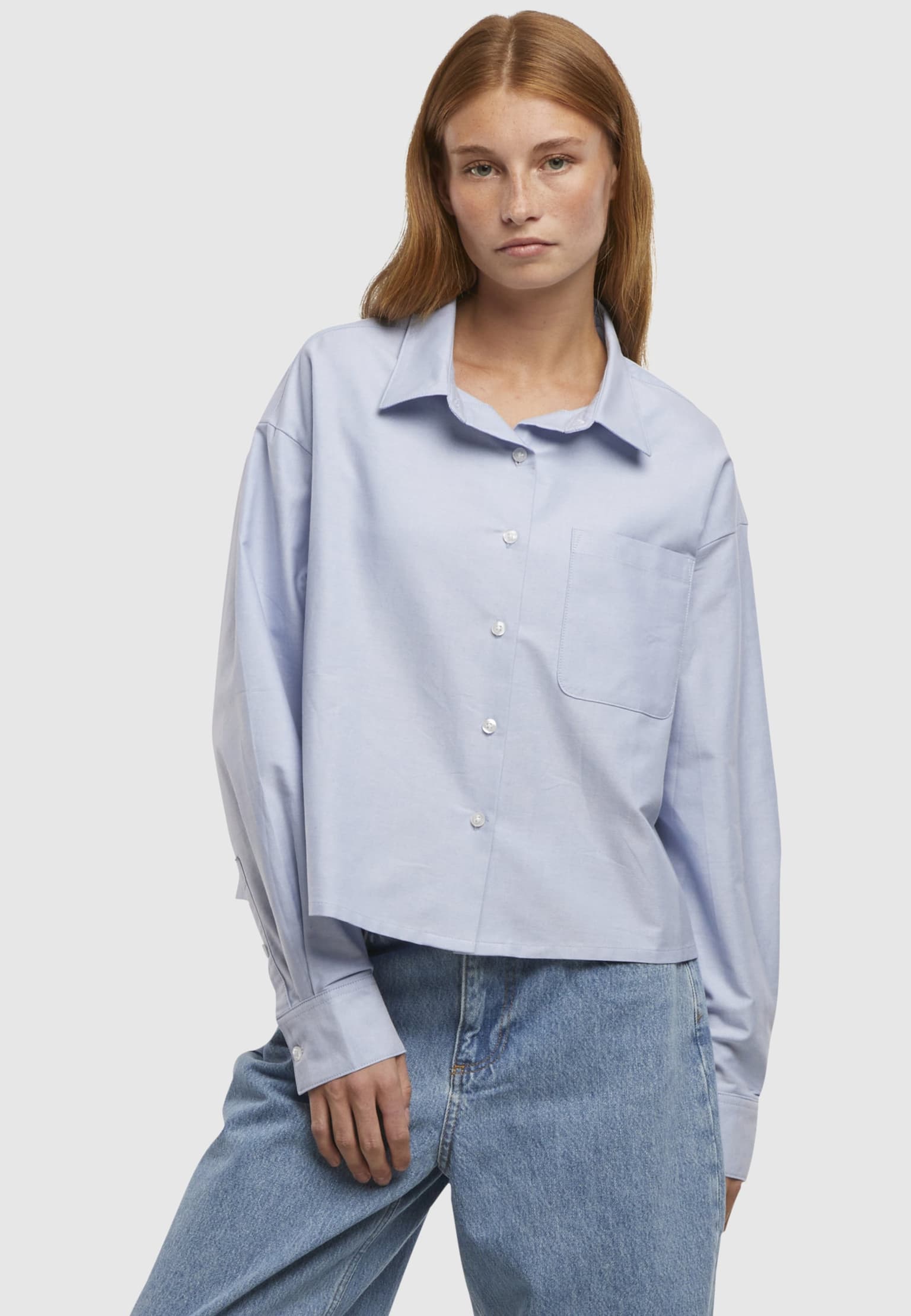 Urban Classics Ladies Short Oxford Shirt