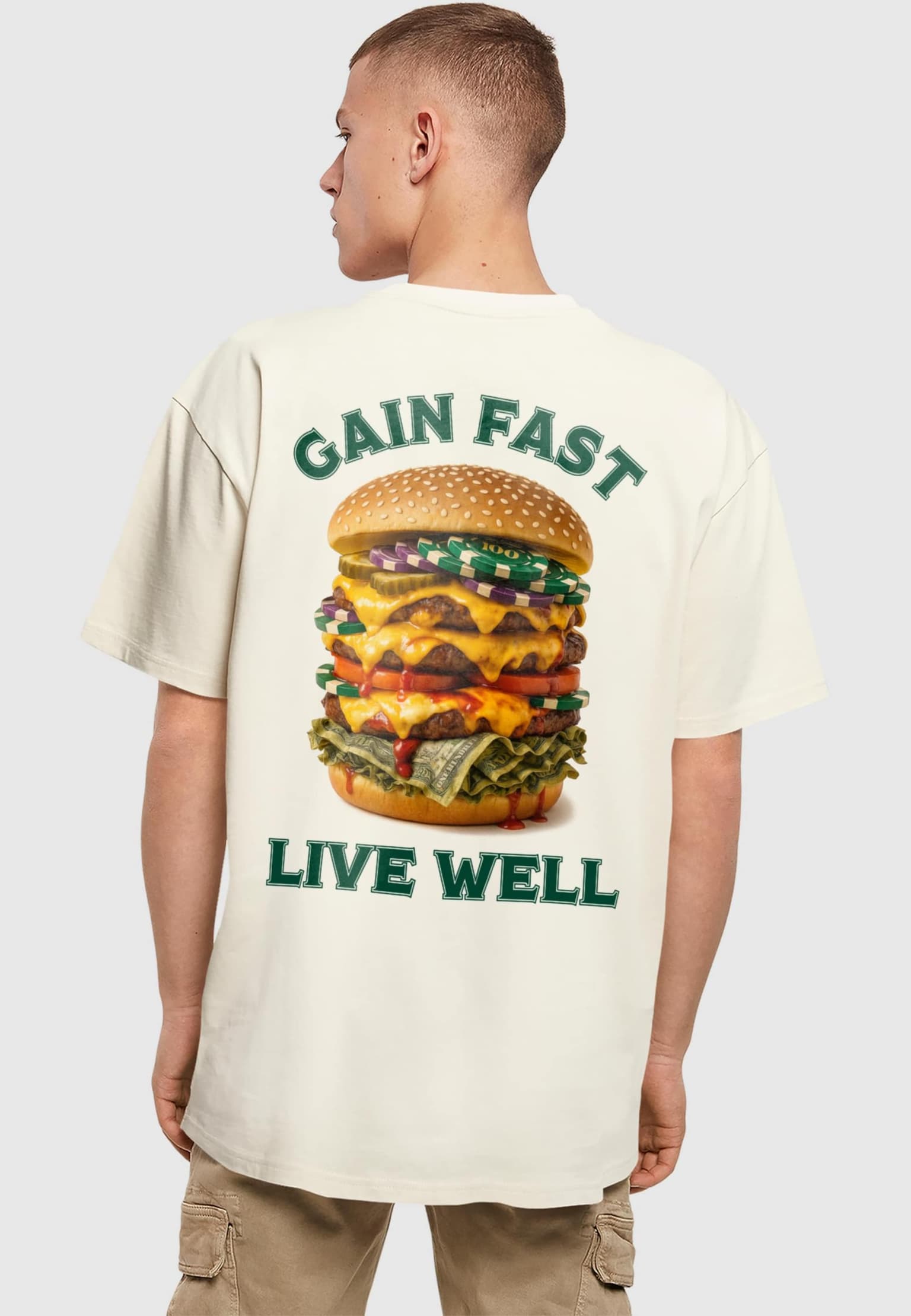 Mister Tee Upscale Heavy Burger Oversize – Bild 2