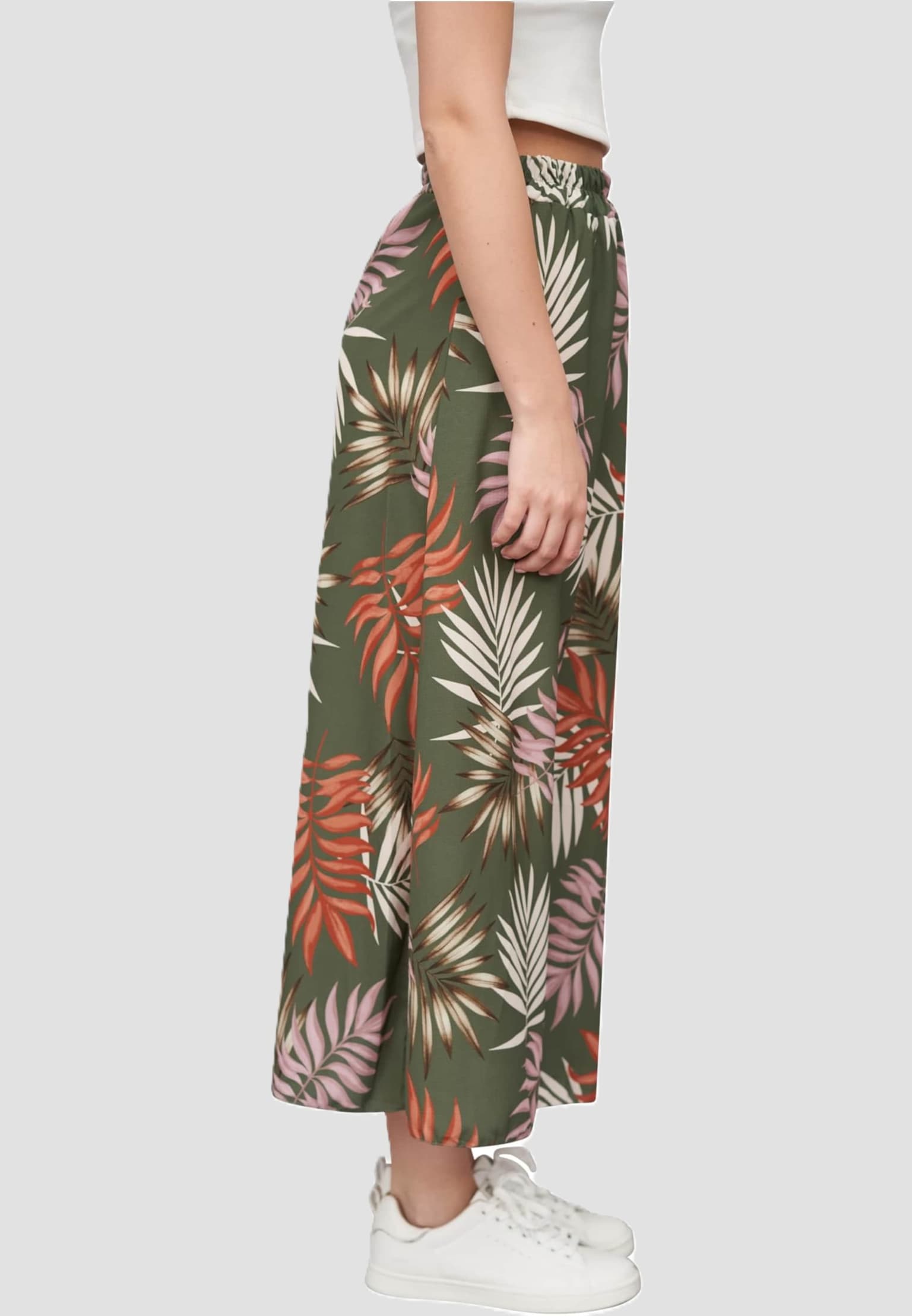Cloud5ive Damen Longform Rock mit Allover Blätter Print – Bild 3
