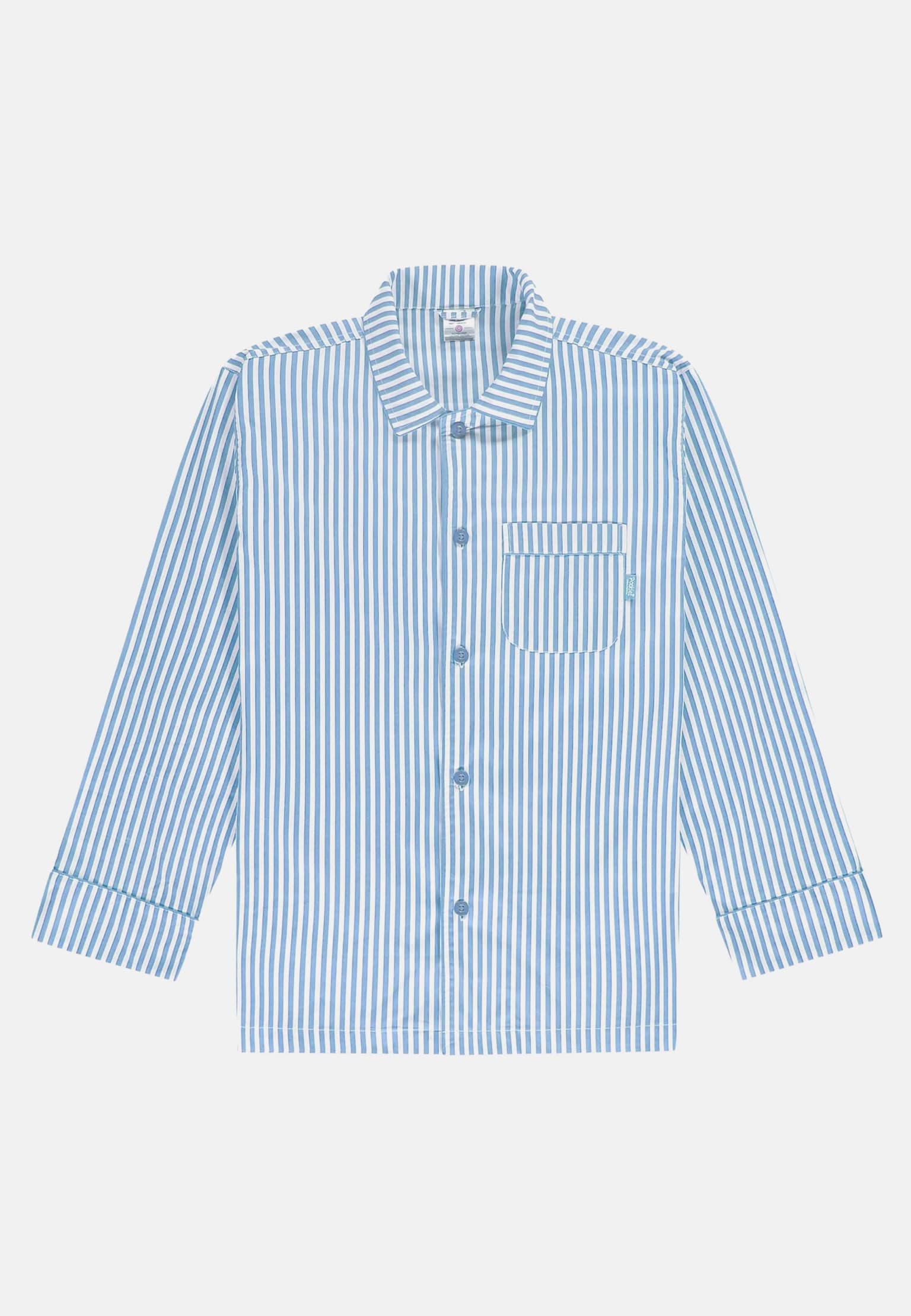 Pockies Ice Blue Striped Pyjama Shirt – Bild 2