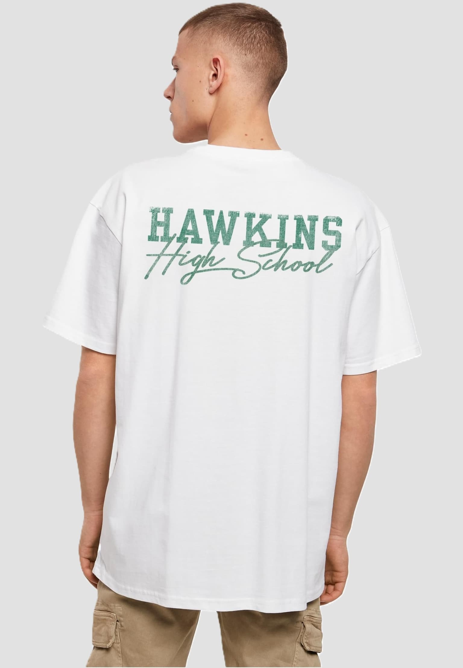 Merchcode Stranger Things Hawkins Tigers Oversize Tee – Bild 2